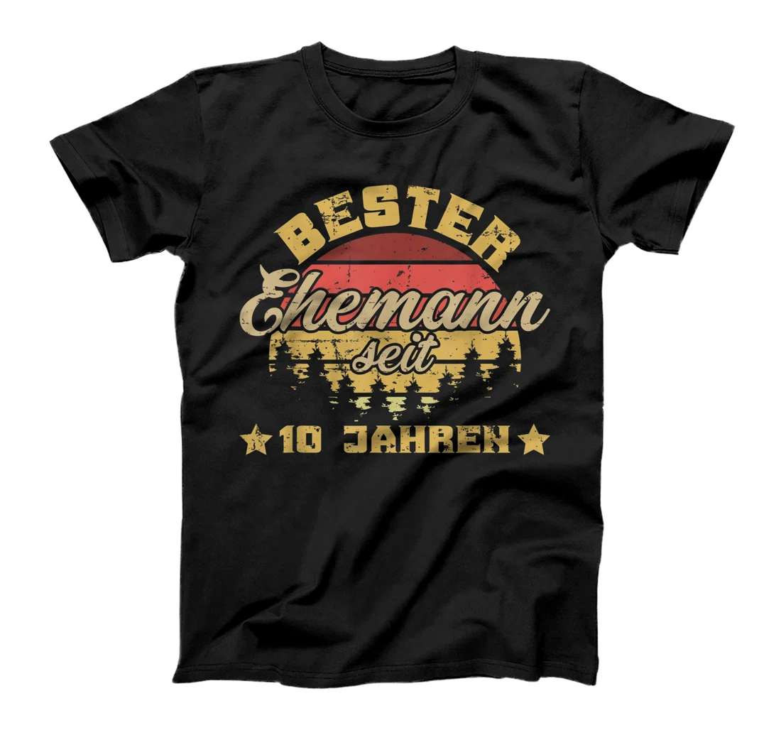 Personalized Bester Ehemann seit 10 Jahren Retro Vintage Mann Lustiges T-Shirt, Kid T-Shirt and Women T-Shirt