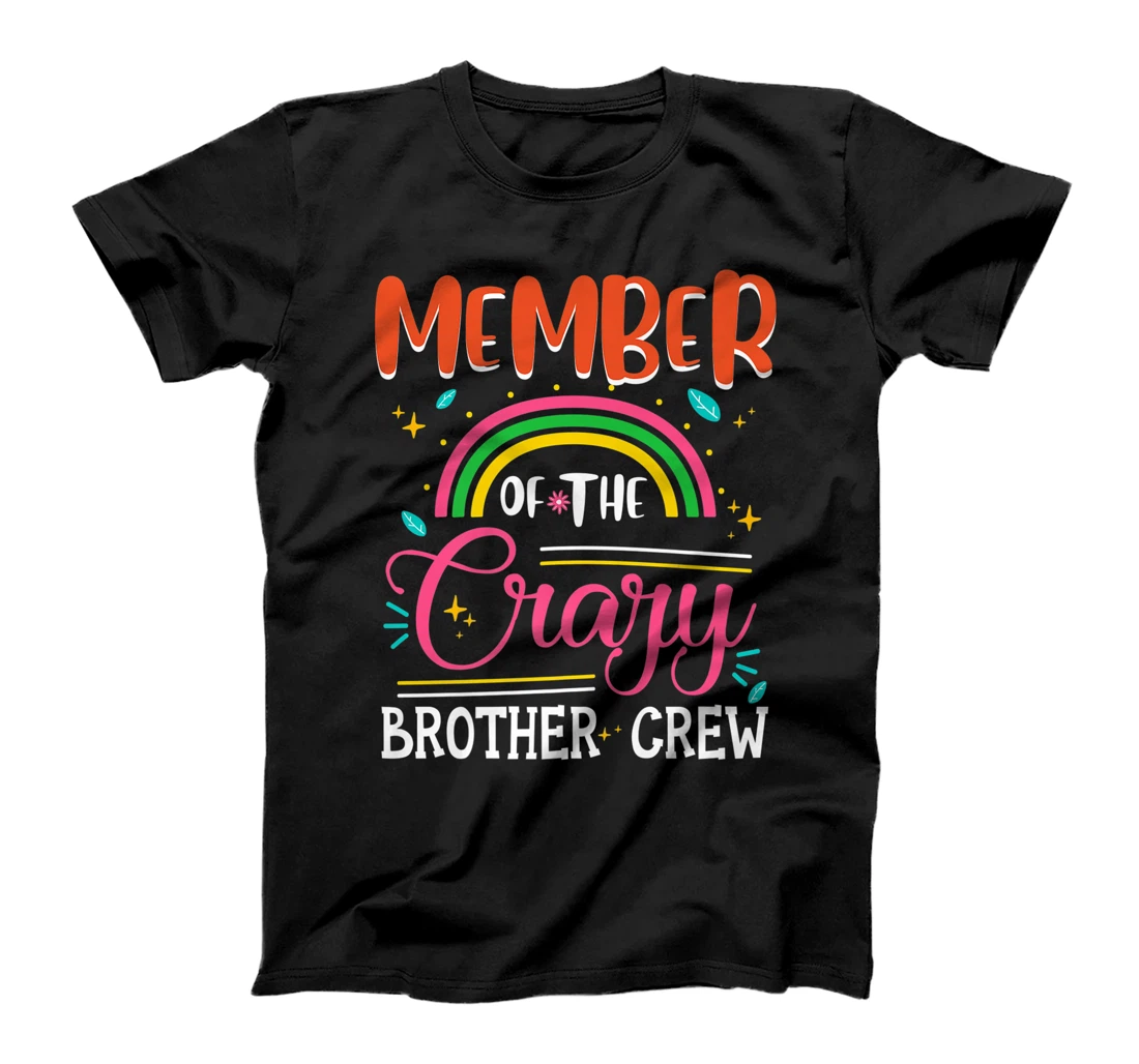 Personalized Womens Member Of The Crazy Brother Crew Colorful Cute Family T-Shirt, Kid T-Shirt and Women T-Shirt