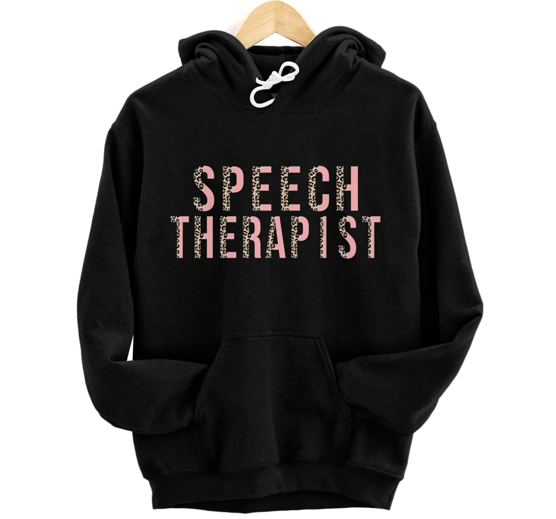 Personalized Leopard Speech Therapist Supplies For Teachers Pullover Hoodie