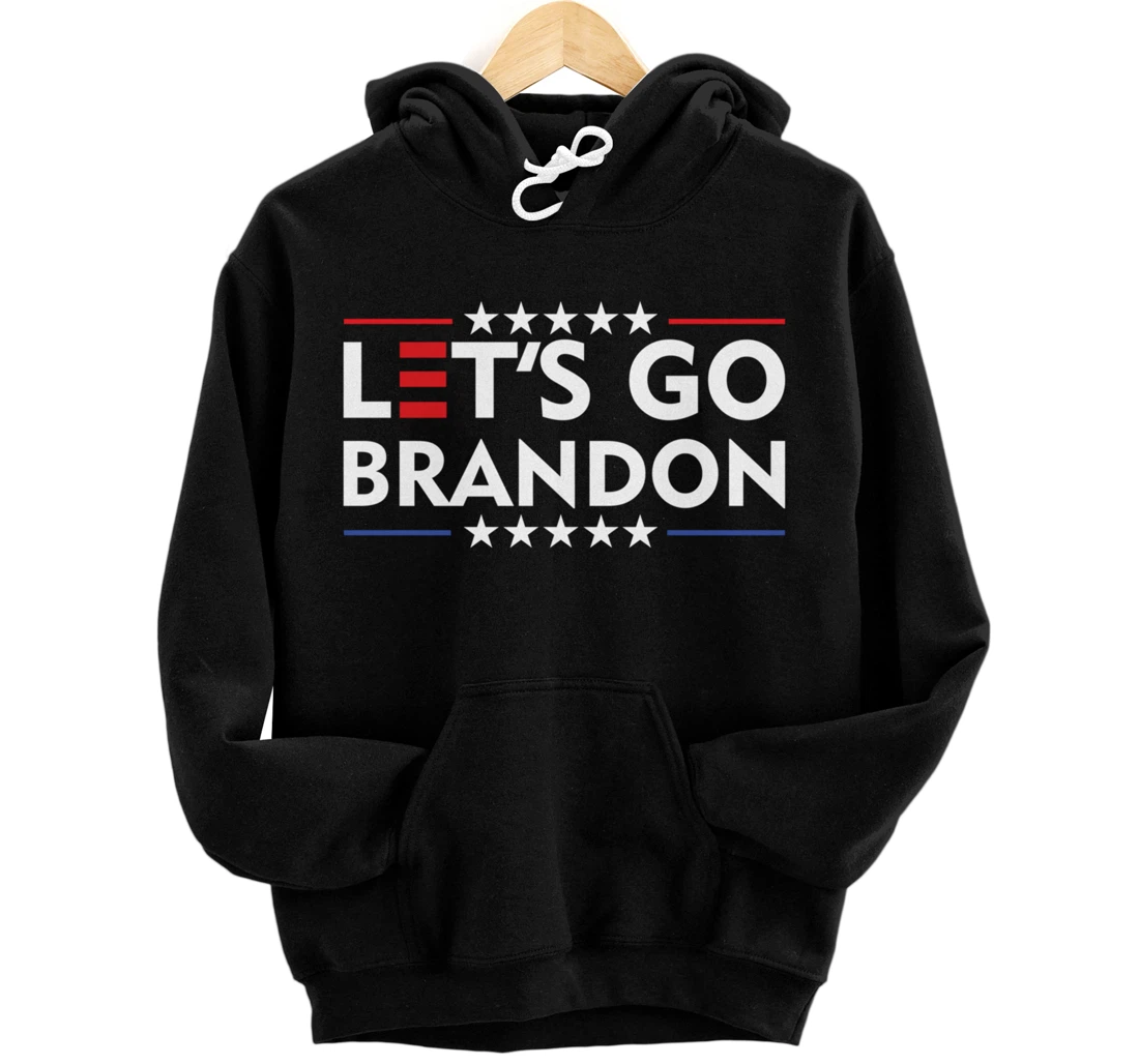 Personalized Let's Go Branson Brandon Conservative Anti Liberal US Flag Pullover Hoodie