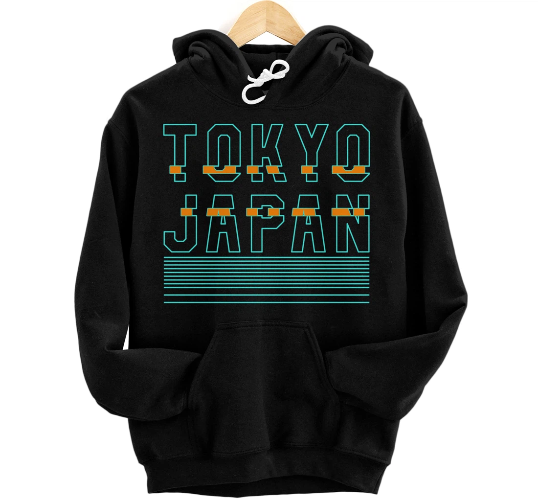 Personalized TOKYO JAPAN TEXT OVER HORIZONTAL LINES Pullover Hoodie