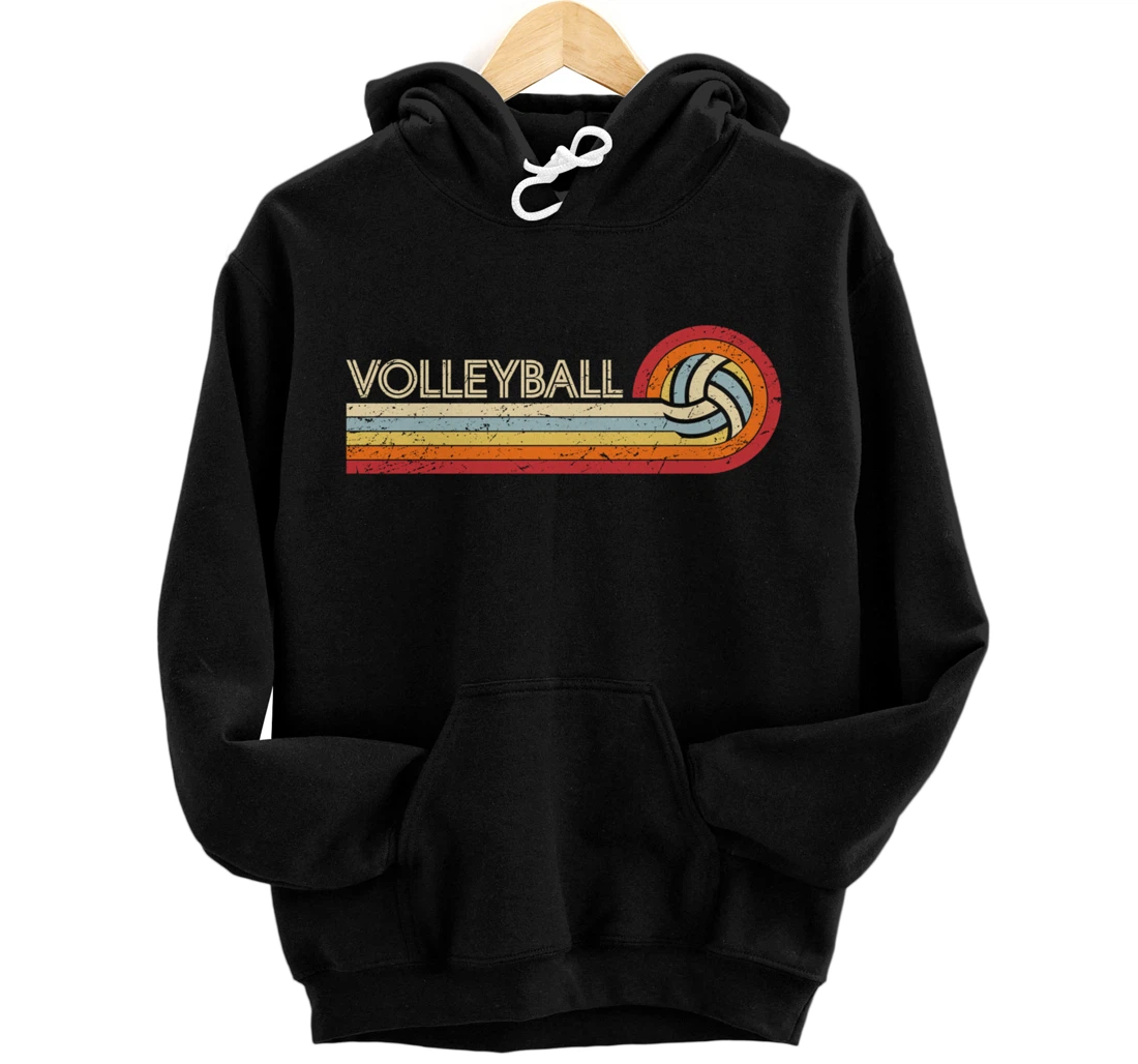 Personalized Volleyball Retro Cool Vintage Teens Adults Volleyball Player Pullover Hoodie