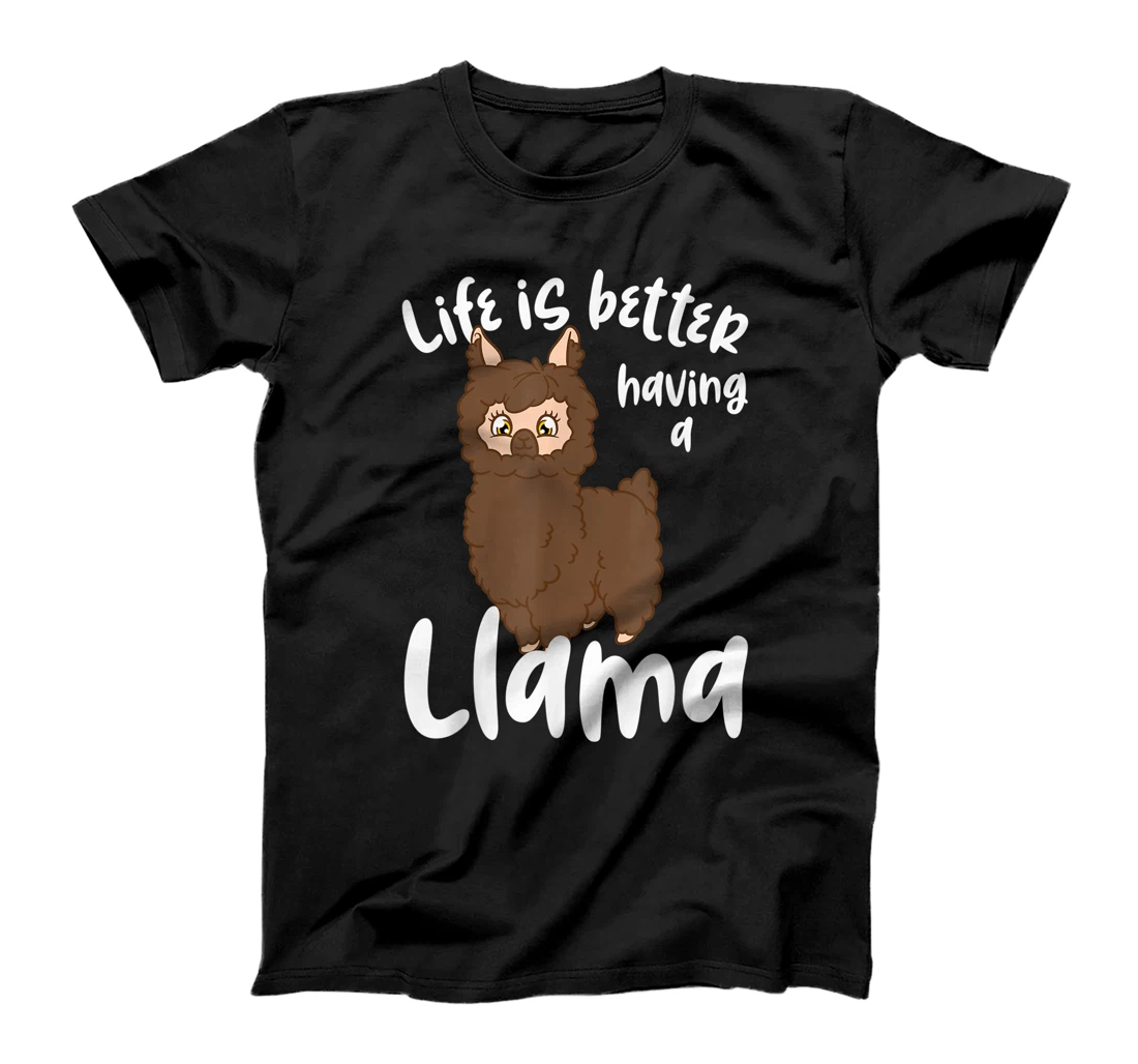 Personalized Cute Llama Life Is Better Having A Llama T-Shirt, Women T-Shirt