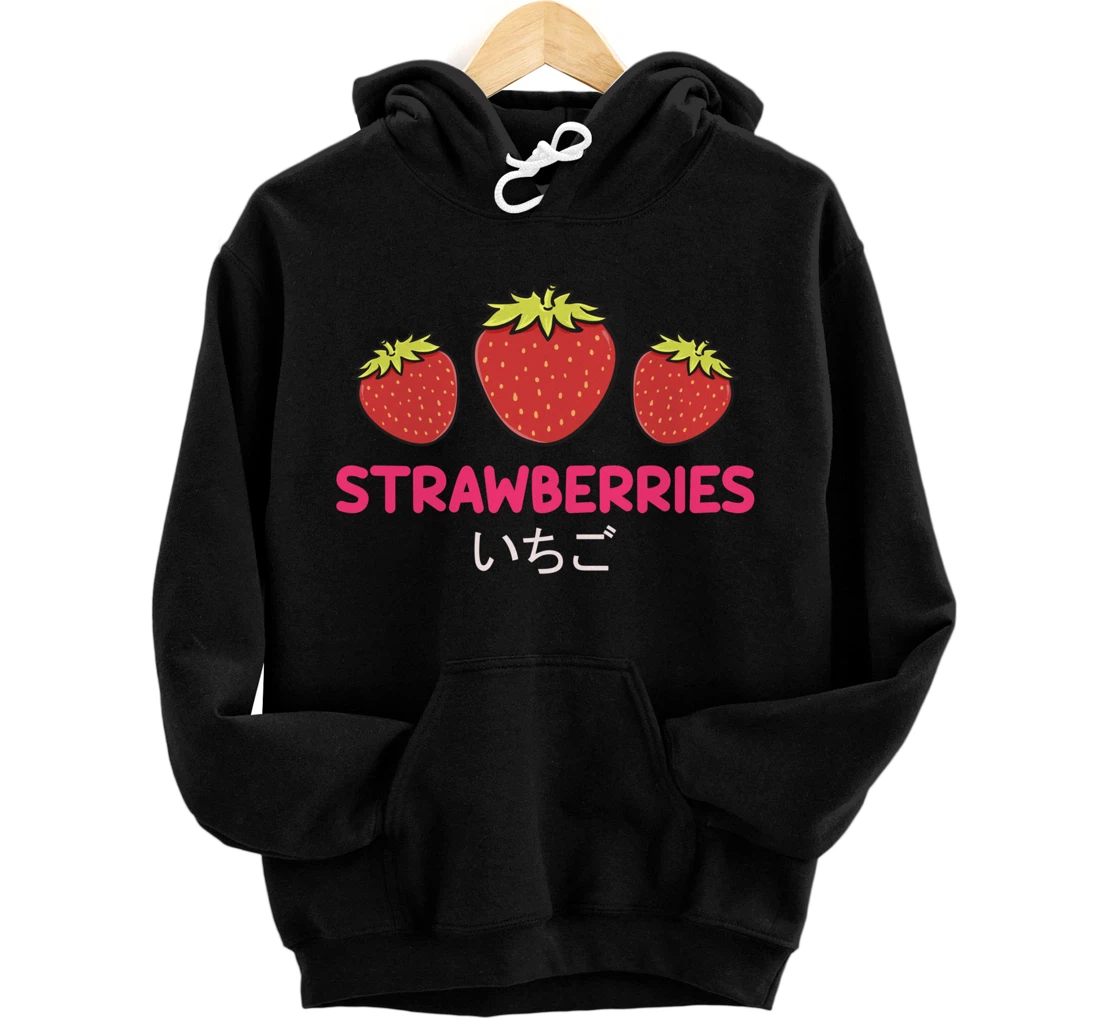 Personalized Harajuku Cute Strawberries Japanese Kawaii Hoodie 80s Retro Pullover Hoodie