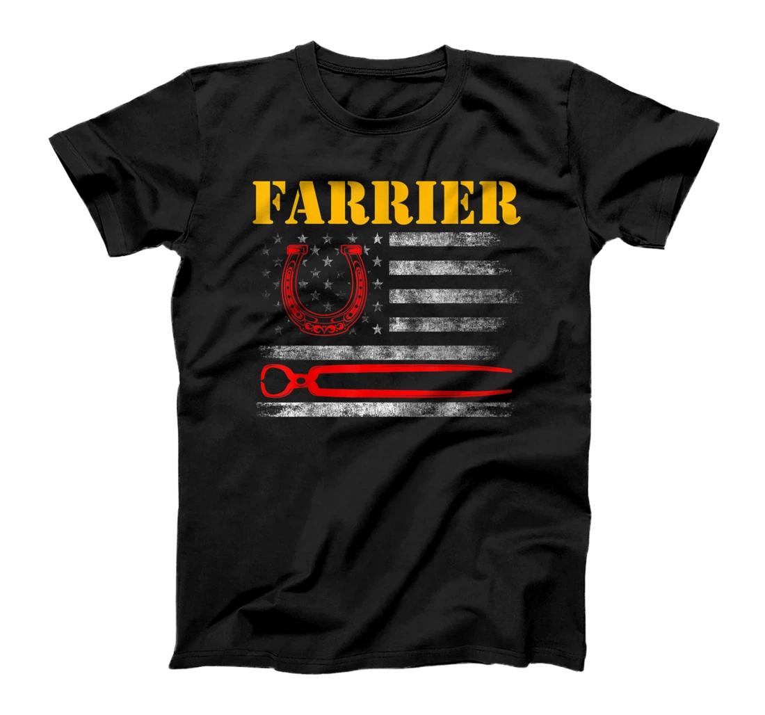 Personalized Farrier Horseshoe Hoof Trimming Equine Shoeing T-Shirt, Women T-Shirt