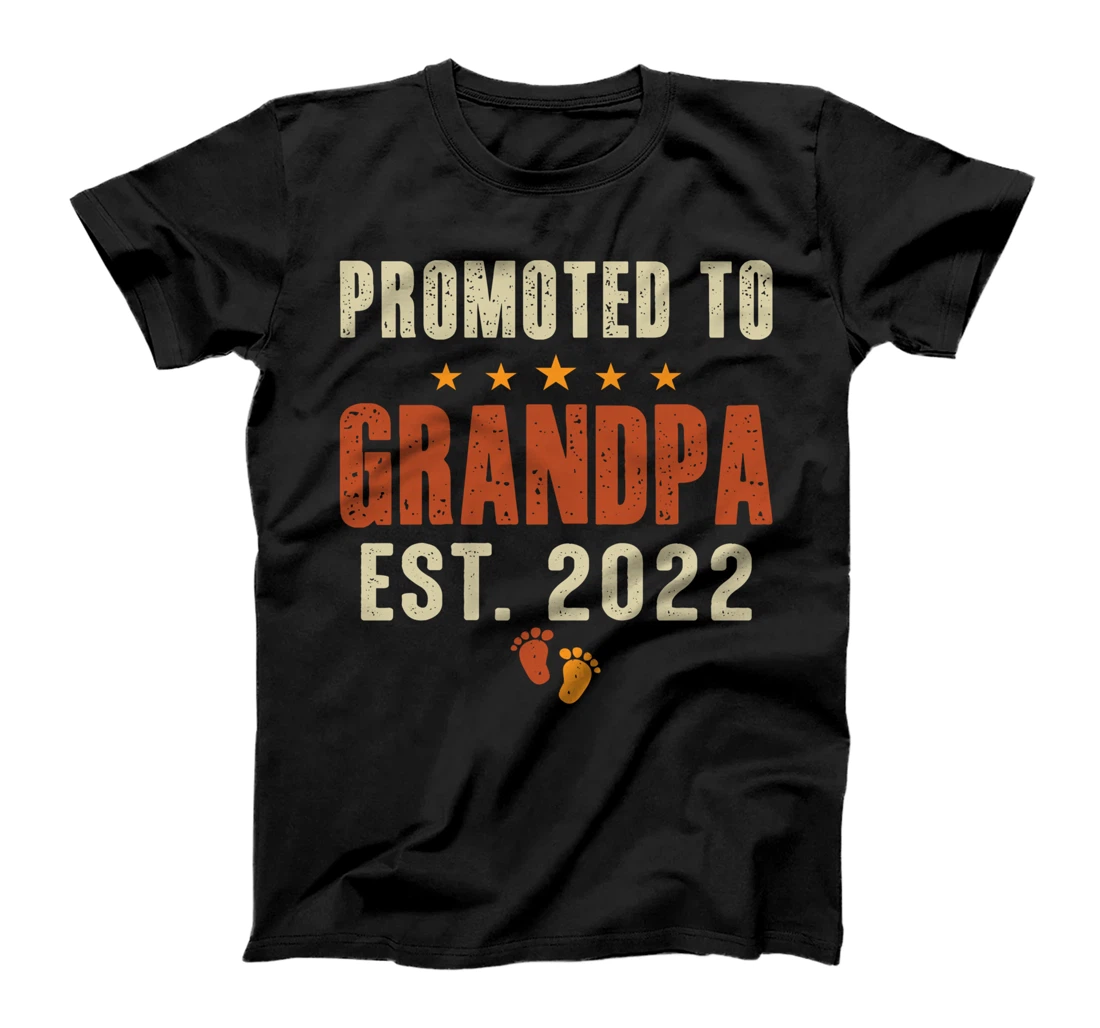 Personalized Promoted To Grandpa Est. 2022 Vintage T-Shirt