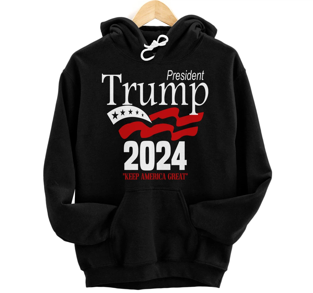 Personalized President Trump 2024 Keep America Great Baseball Pitcher Pullover Hoodie