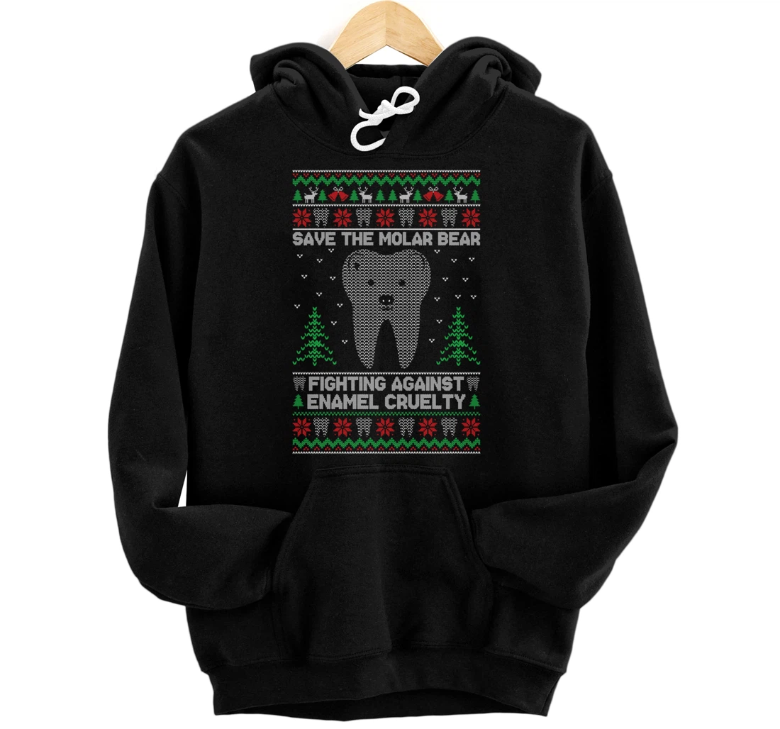 Personalized Save The Molar Bear Fighting Against Enamel Cruelty Dentist Pullover Hoodie