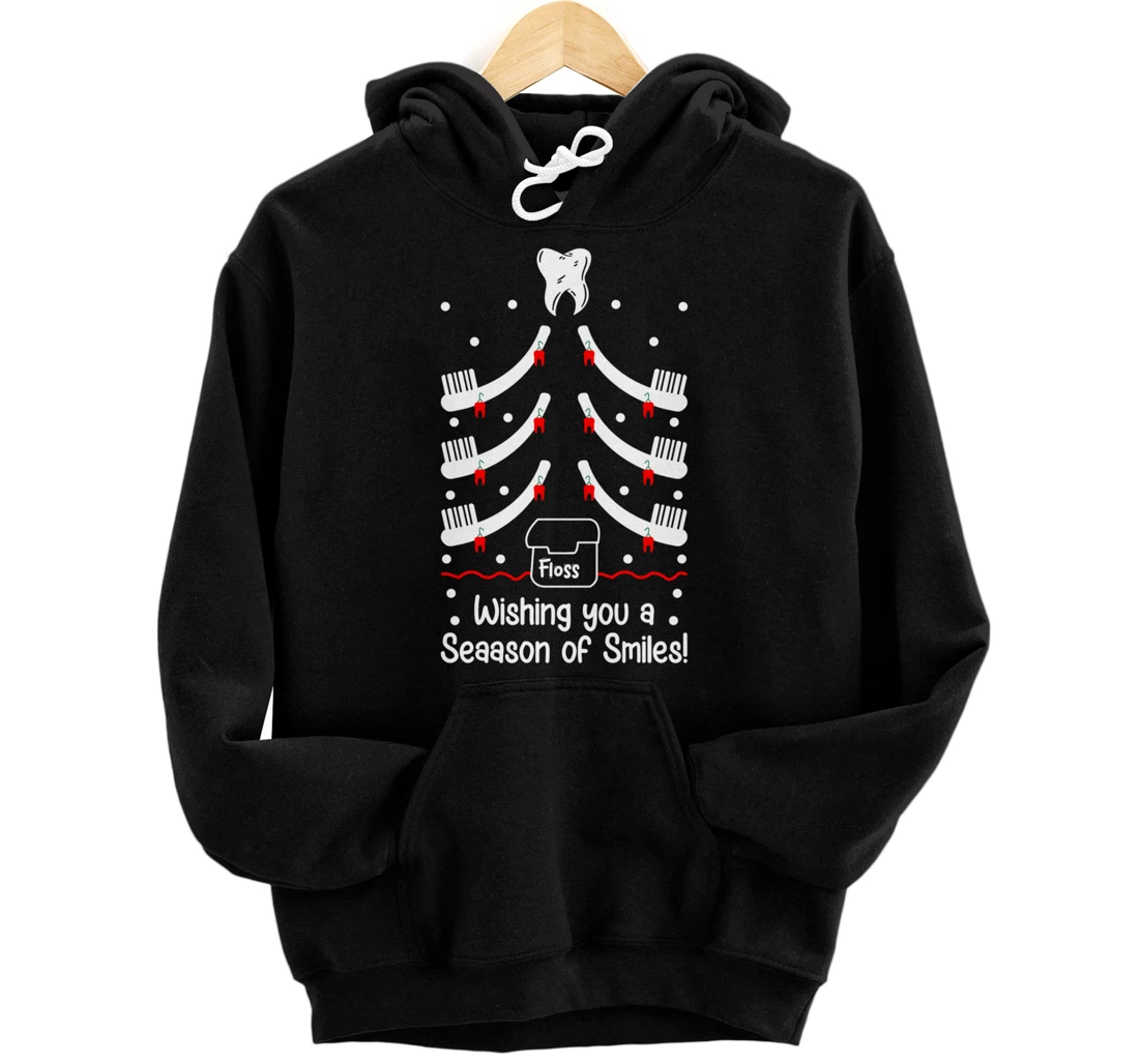 Personalized Wishing You A Season Of Smiles Funny Dental Assistant Pullover Hoodie