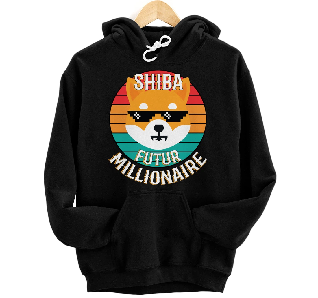 Personalized SHIBA INU Future Millionaire Crypto Currency Coin Logo Token Pullover Hoodie