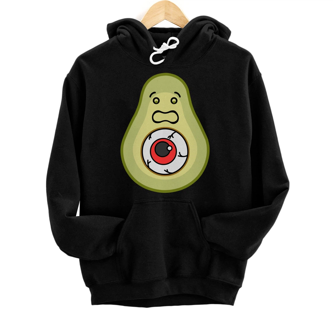 Personalized Weirdcore Aesthetic Avocado Eye Weird Creepy Eyeball Pullover Hoodie