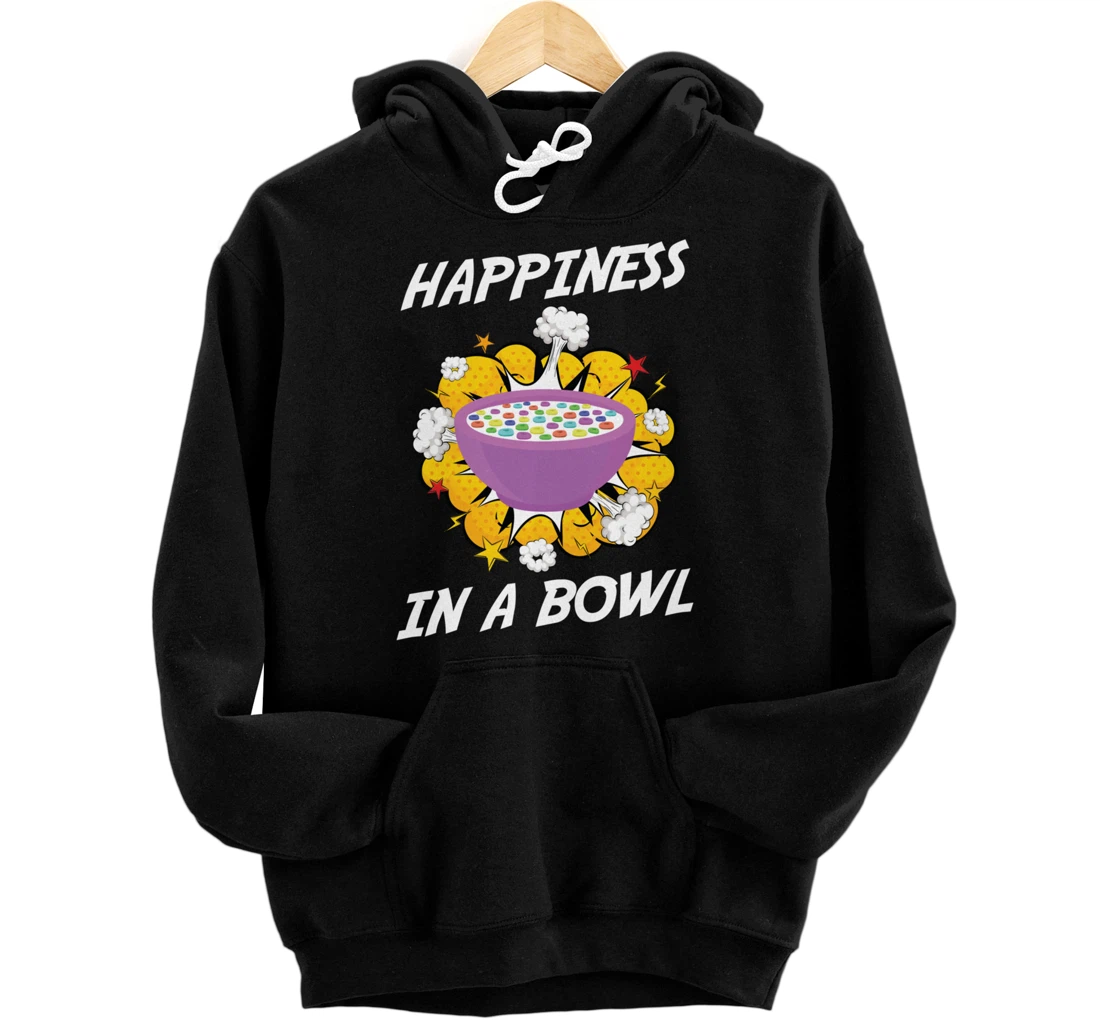Personalized Breakfast - Happiness In A Bowl - Brunch - Cereal Flakes Pullover Hoodie