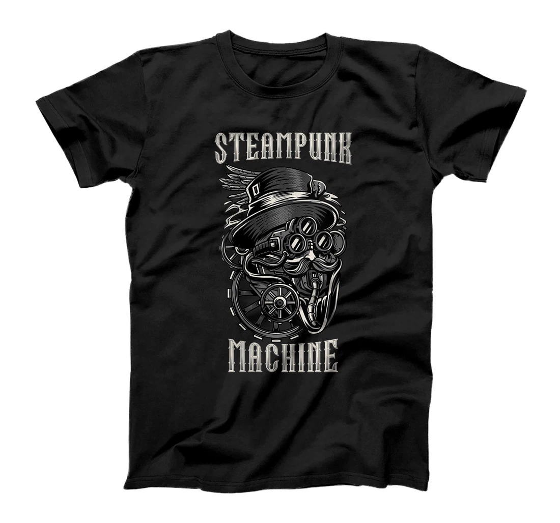 Personalized Womens Steampunk Machine Steampunk Aesthetic Top Hat And Goggles T-Shirt, Women T-Shirt
