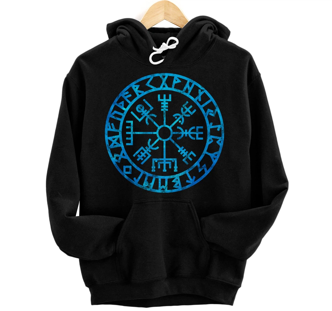 Personalized Vegvisir viking compass rune protection symbol Celts Nordic Pullover Hoodie