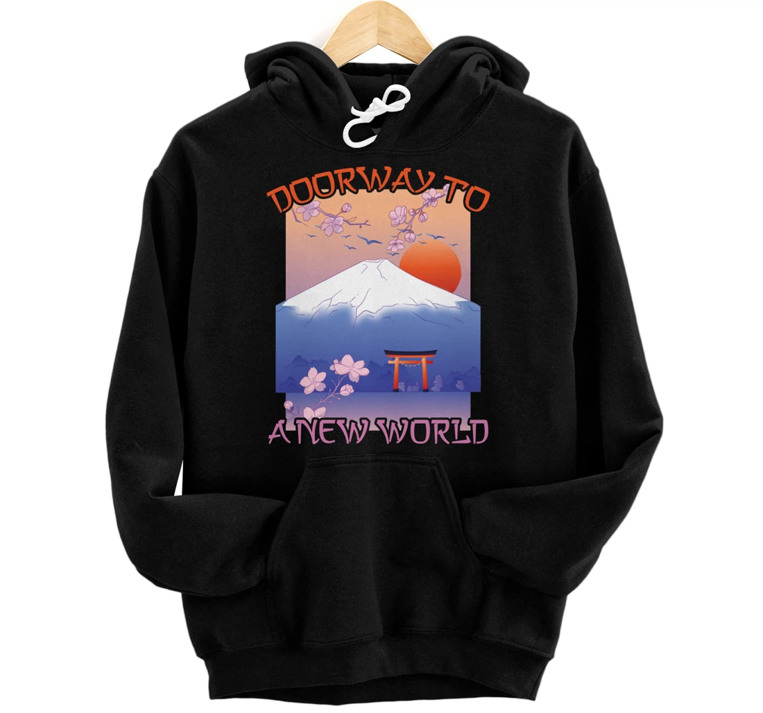 Personalized Japanese Aesthetic - Doorway To A New World - Otaku Pullover Hoodie