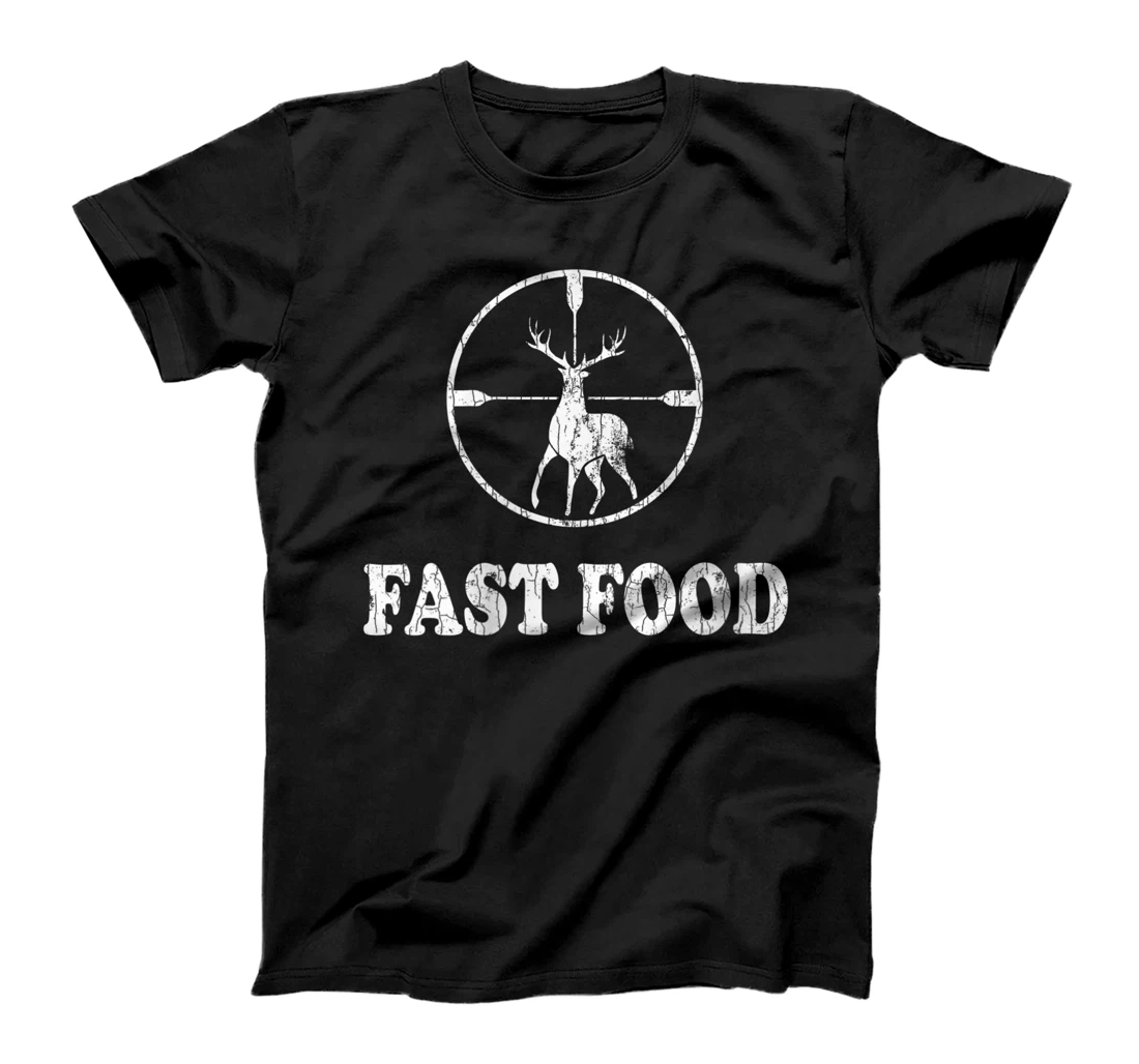 Personalized Womens Fast Food Deer Hunting Funny Hunter Hunt Lover Graphic T-Shirt, Women T-Shirt