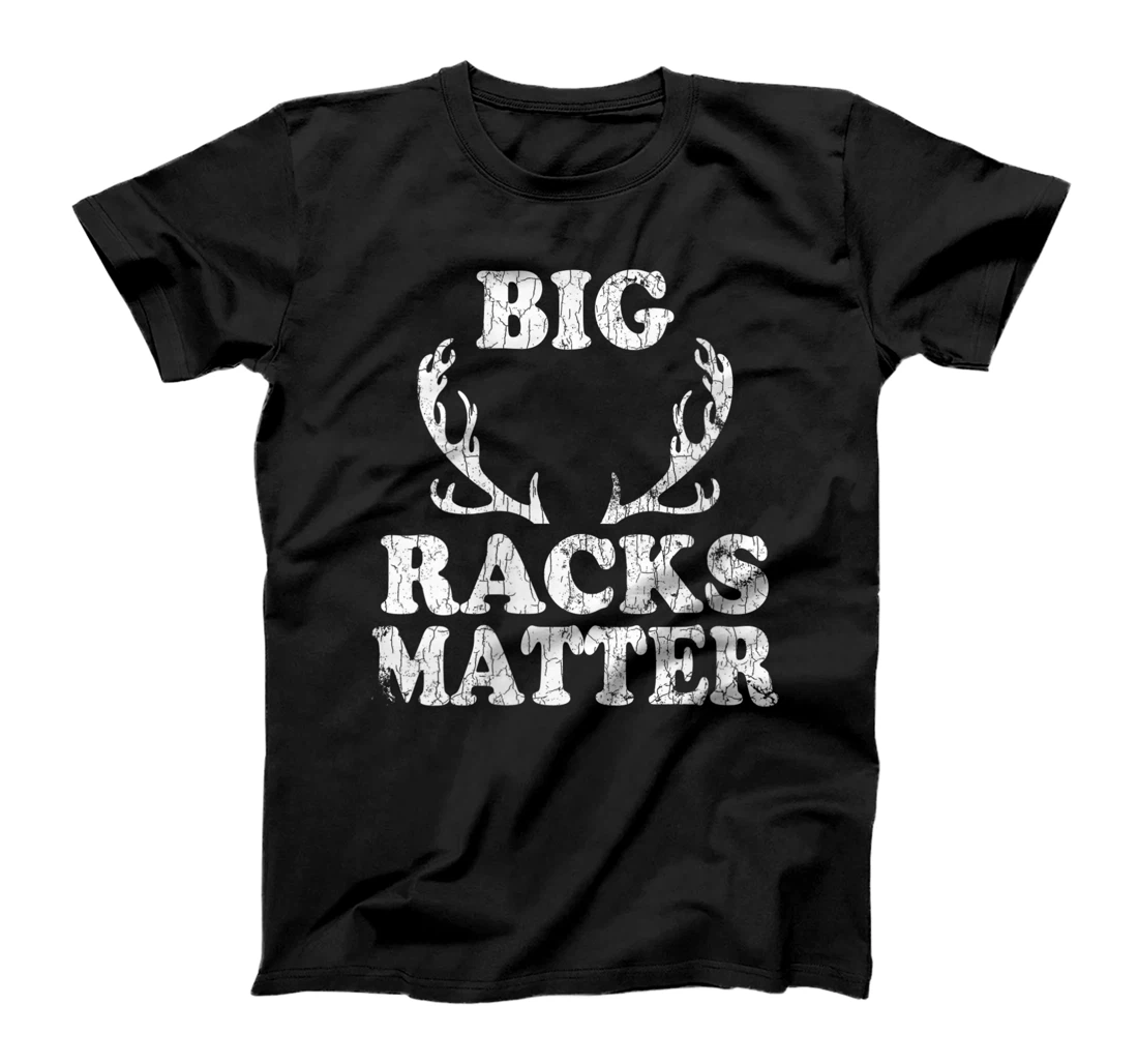 Personalized Womens Big Racks Matter Funny Hunter Hunting Hunt Lover Graphic T-Shirt, Women T-Shirt