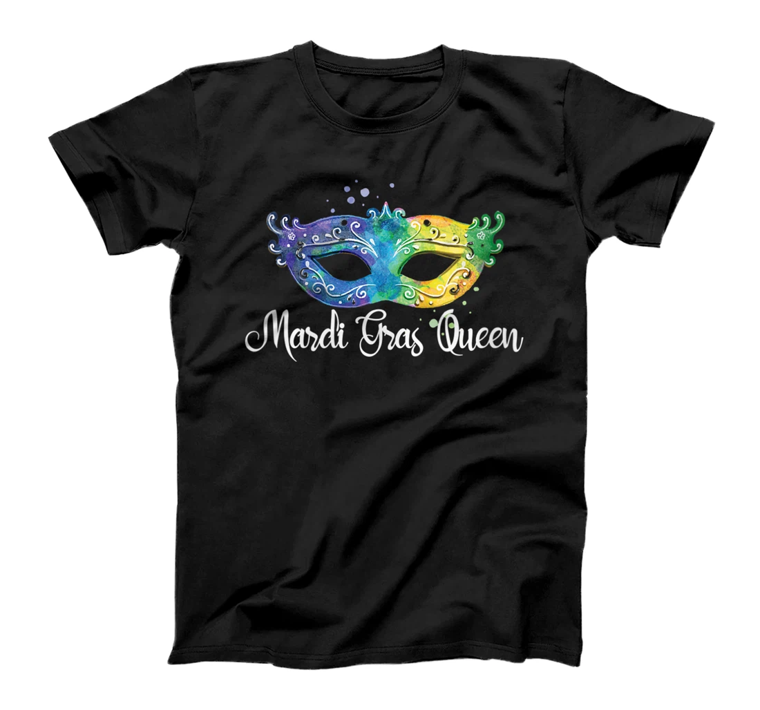 Personalized Womens Mardi Gras Queen Mask For Women Novelty T-Shirt, Women T-Shirt