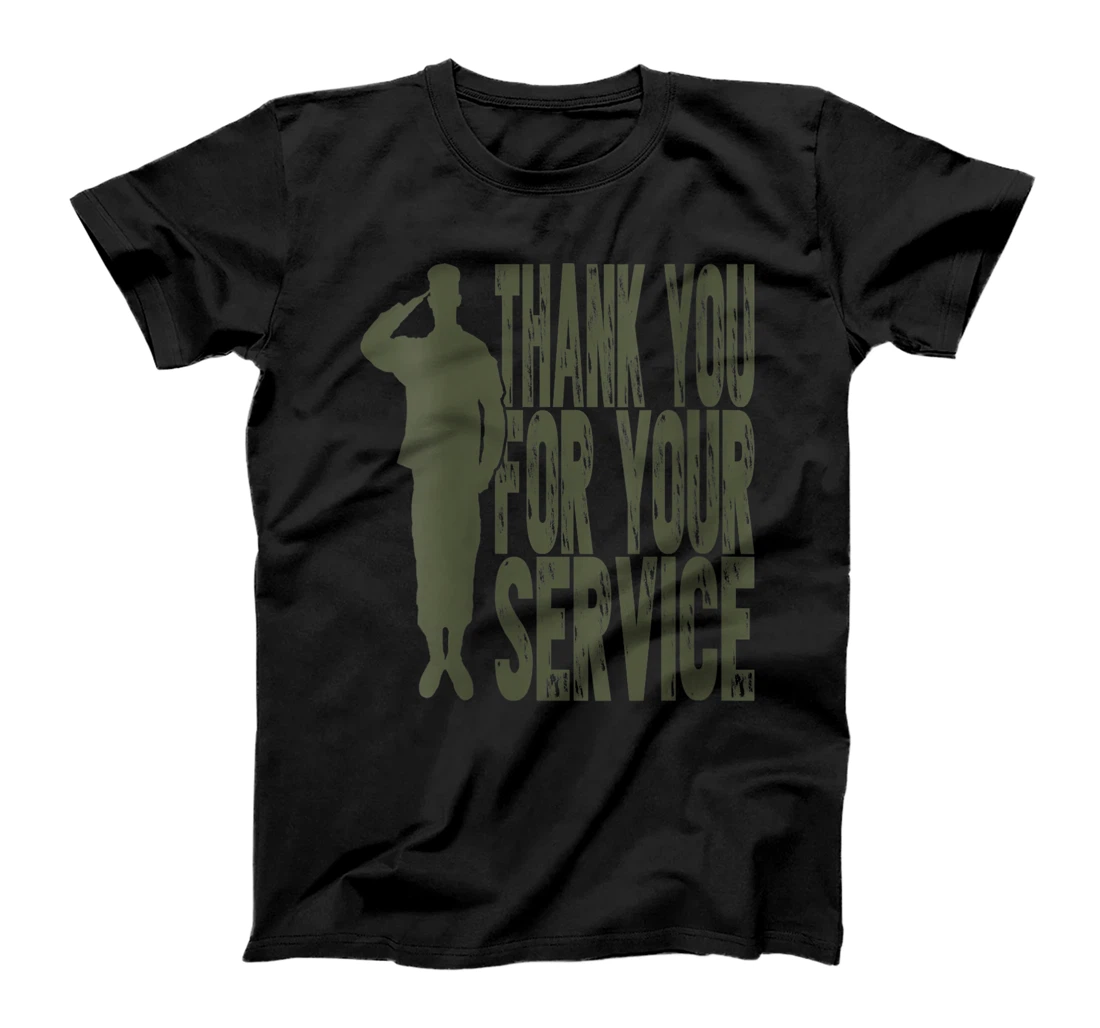 Personalized Womens Thank You Veterans Army American Flag Patriotic Veteran Day T-Shirt, Women T-Shirt