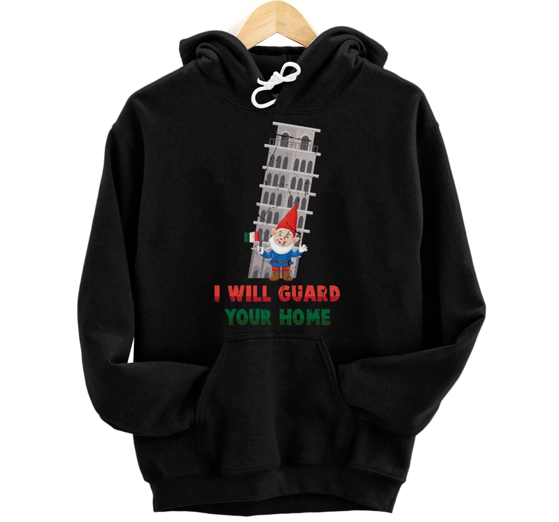Personalized Gnomes - I Am Here To Guard Your Home - Italian - Gnome Pullover Hoodie