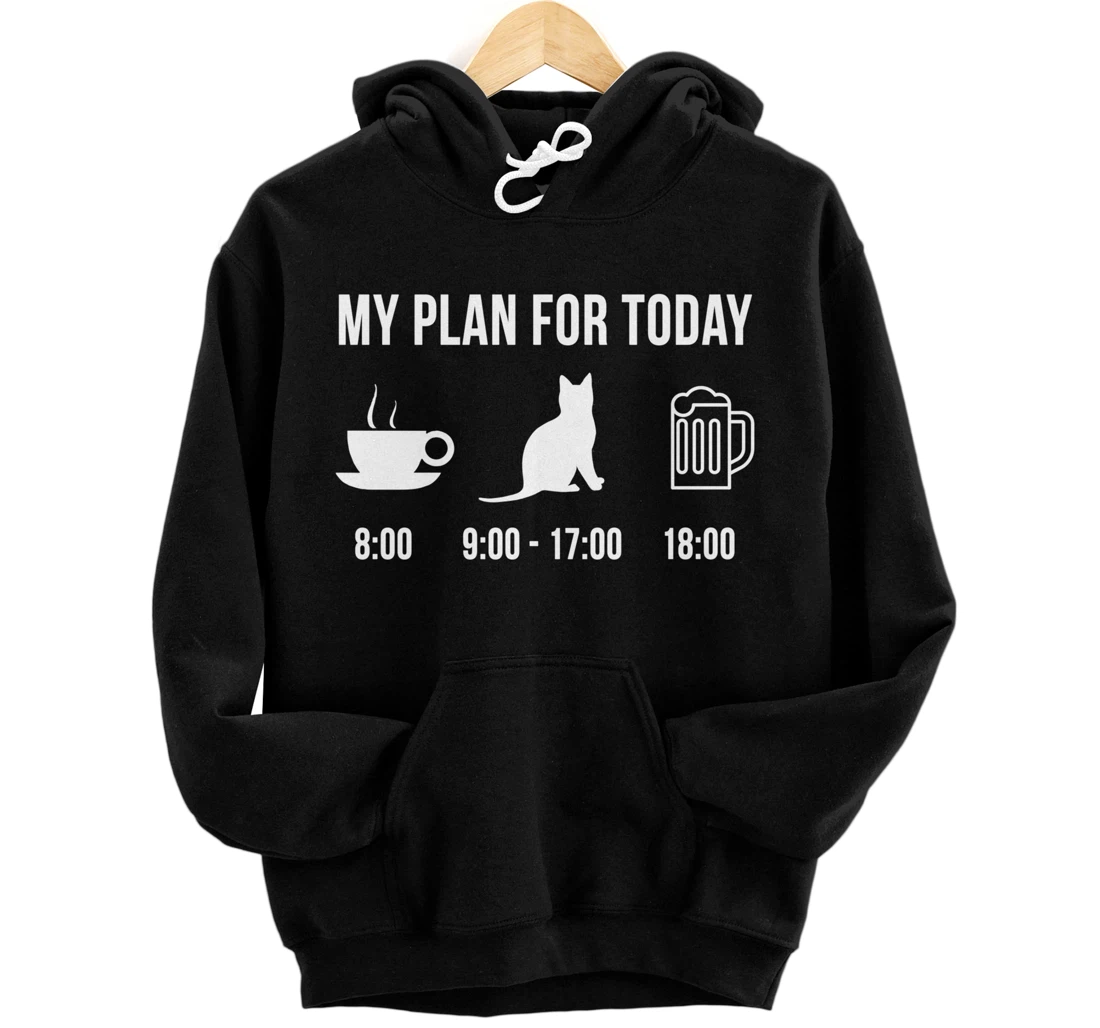 Personalized Funny Singapura Cat Cute Pet Animal My Plan For Today Pullover Hoodie