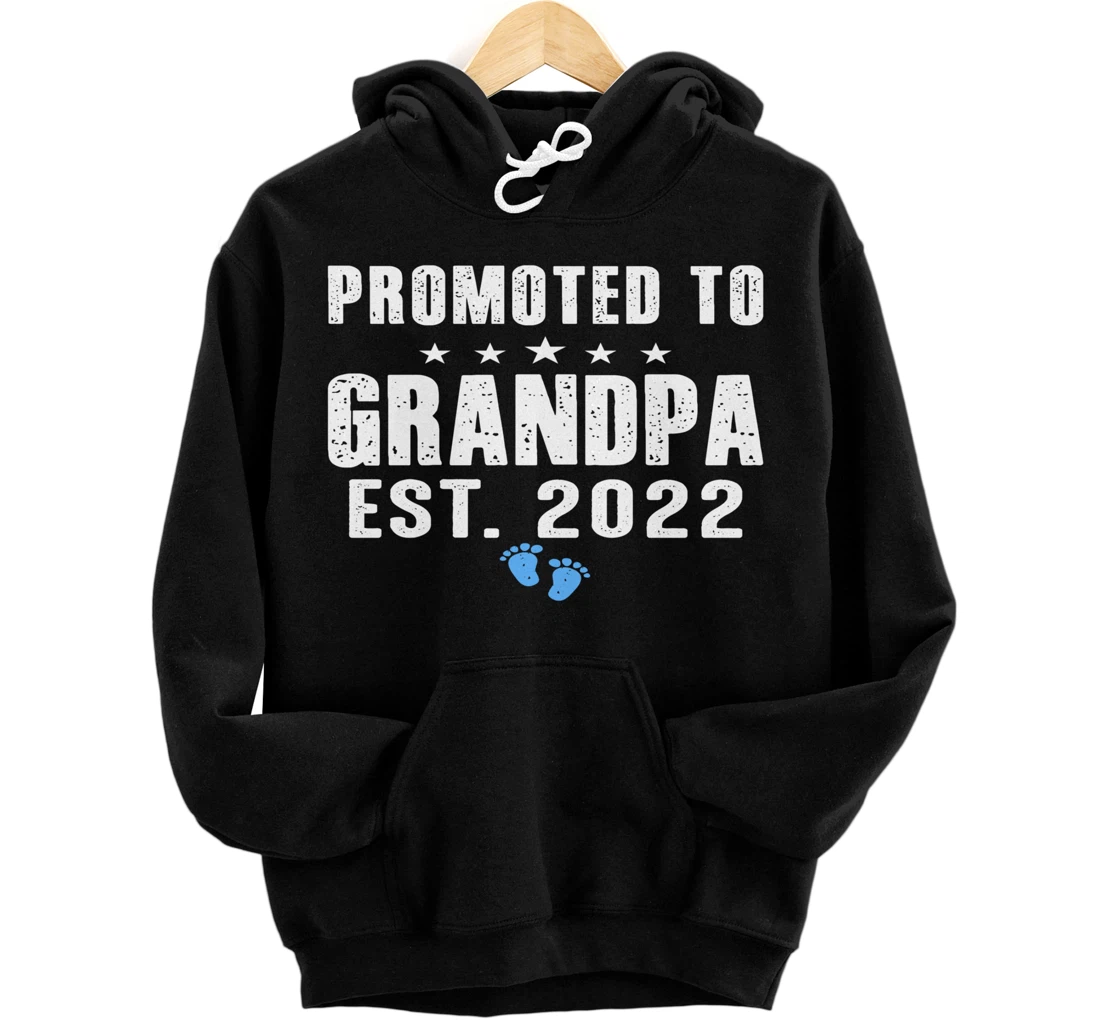 Personalized Promoted To Grandpa 2022 It's A Boy Pregnancy Announcement Pullover Hoodie