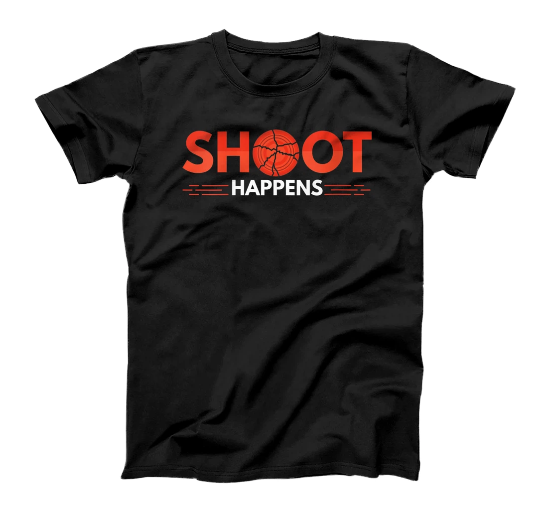Personalized Womens Funny Shoot Happens Clays Shooting Skeet Shooting Lovers T-Shirt, Women T-Shirt