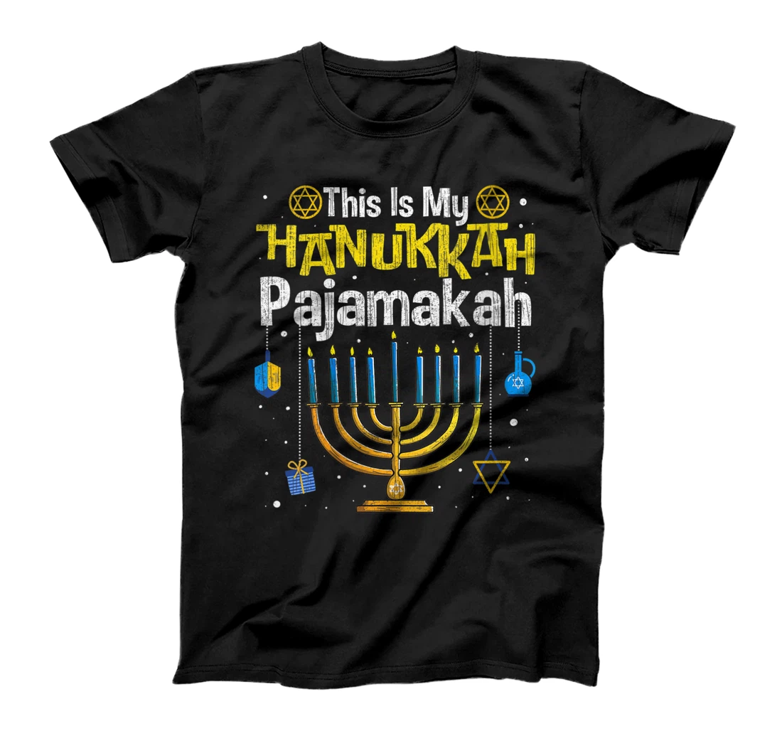 Personalized Womens This Is My Hanukkah Pajamakah Menorah Chanukah Pajamas Shirt T-Shirt, Women T-Shirt