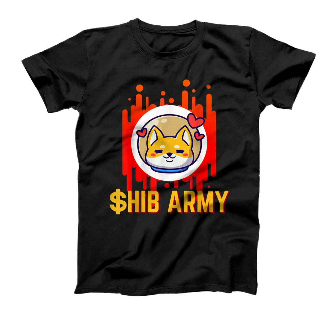 Personalized Costume Arts Shib Army Shiba Inu Coins Cute Funny Vintage T-Shirt, Women T-Shirt