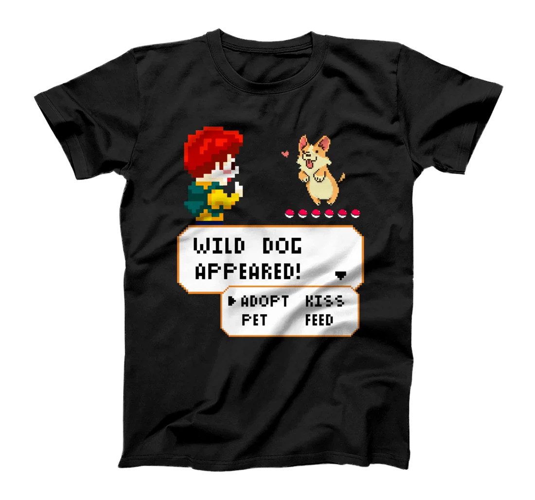 Personalized Gaming Cute Corgi Dog Rescue Game Consoles Gamer Boys Mens T-Shirt