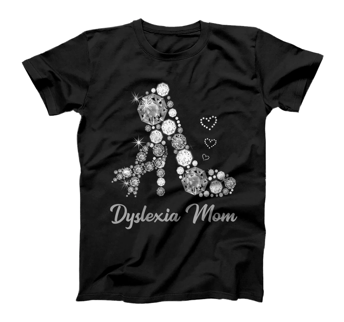 Personalized Womens Tu High Heel Ribbon Dyslexia Awareness Costume Warrior T-Shirt, Women T-Shirt