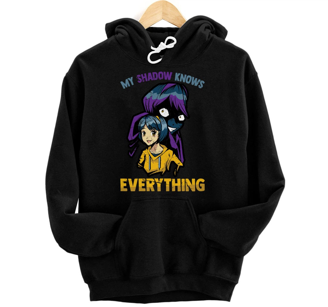 Personalized Alt Aesthetics - My Shadow Knows Everything - Emo Girl Pullover Hoodie