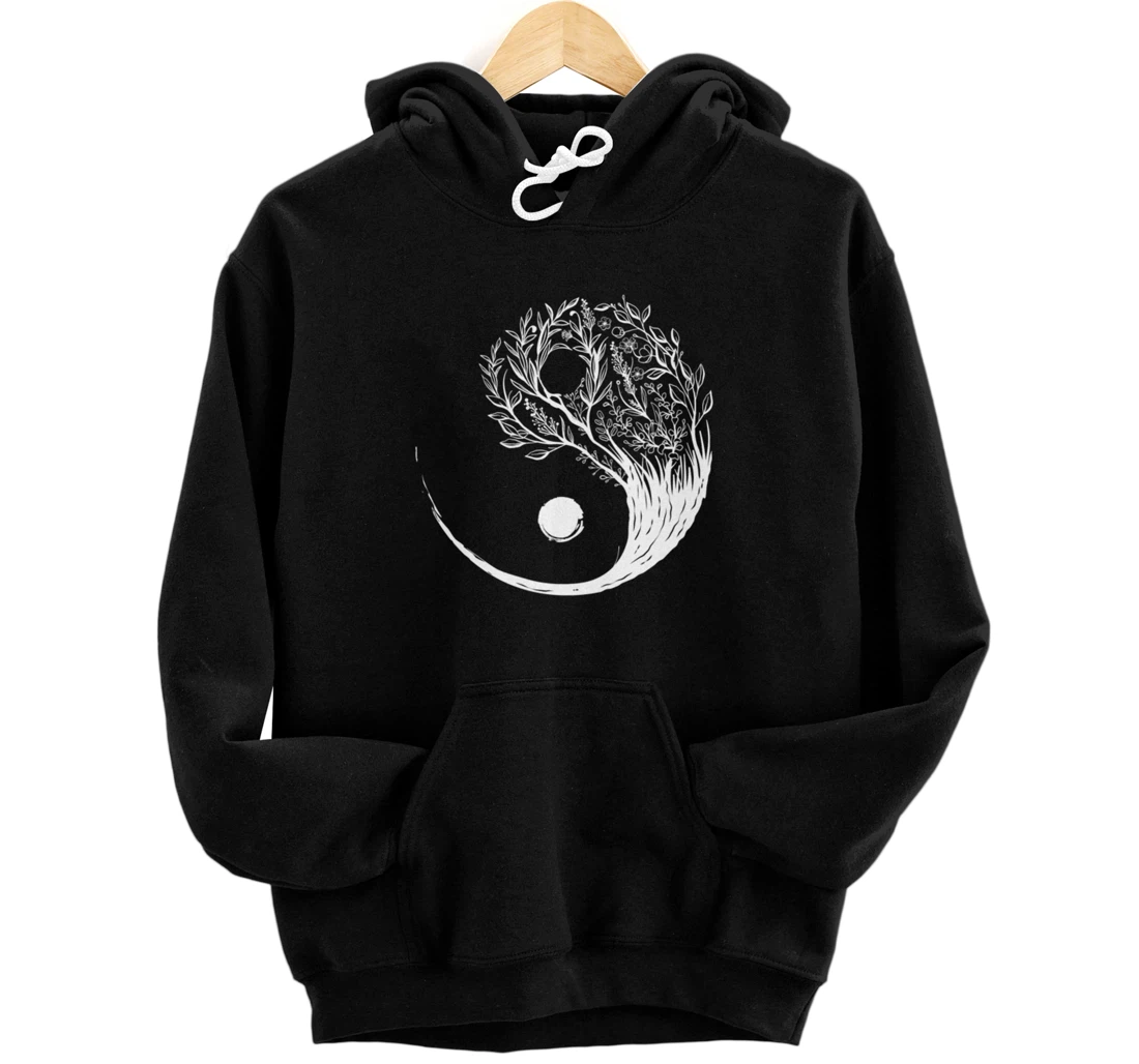Personalized Cottagecore Aesthetic Chinese Ying Yang Tai Chi Goblincore Pullover Hoodie