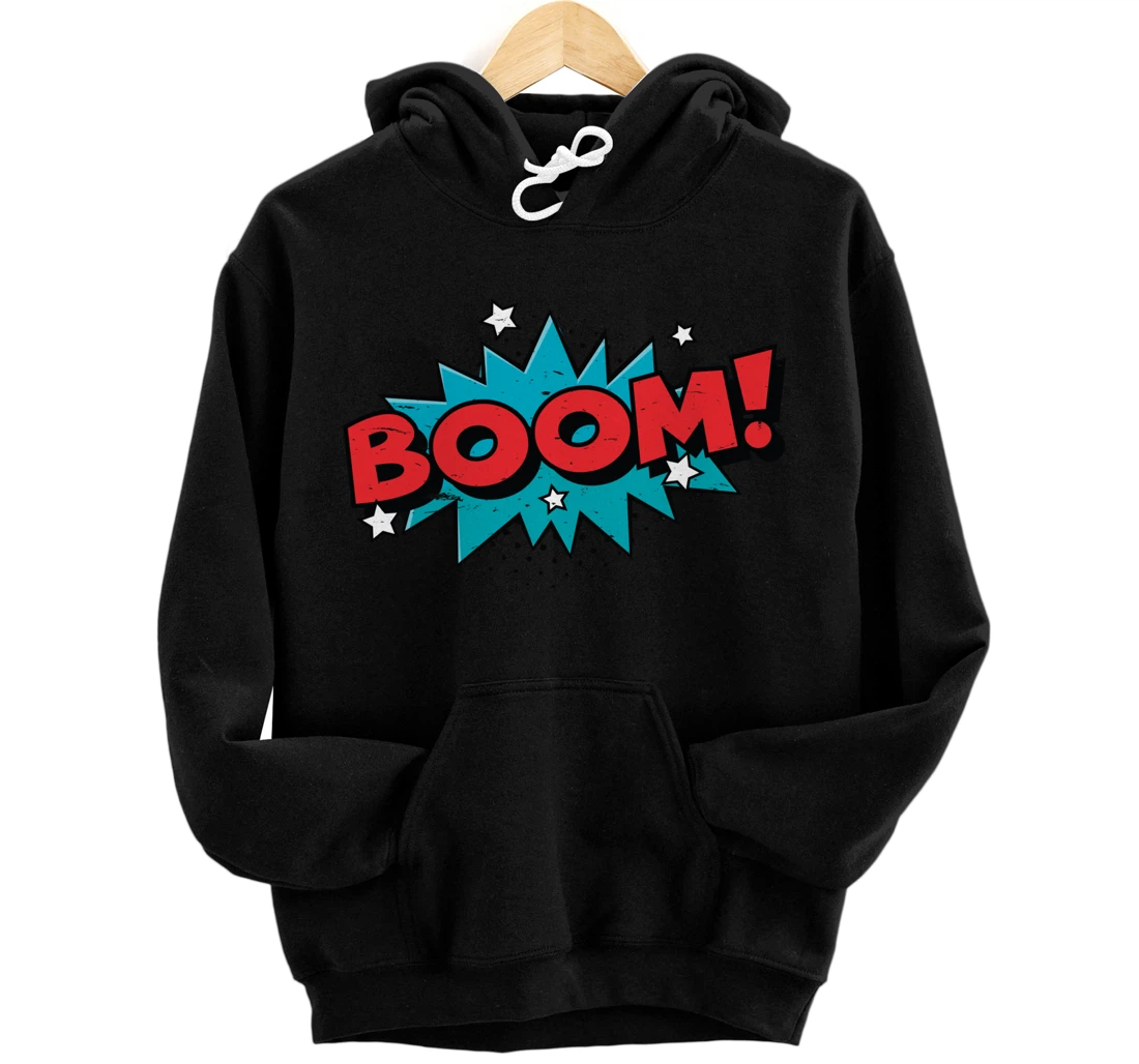 Personalized BOOM ! Comic Book Cartoon Funny Pop Art Pullover Hoodie