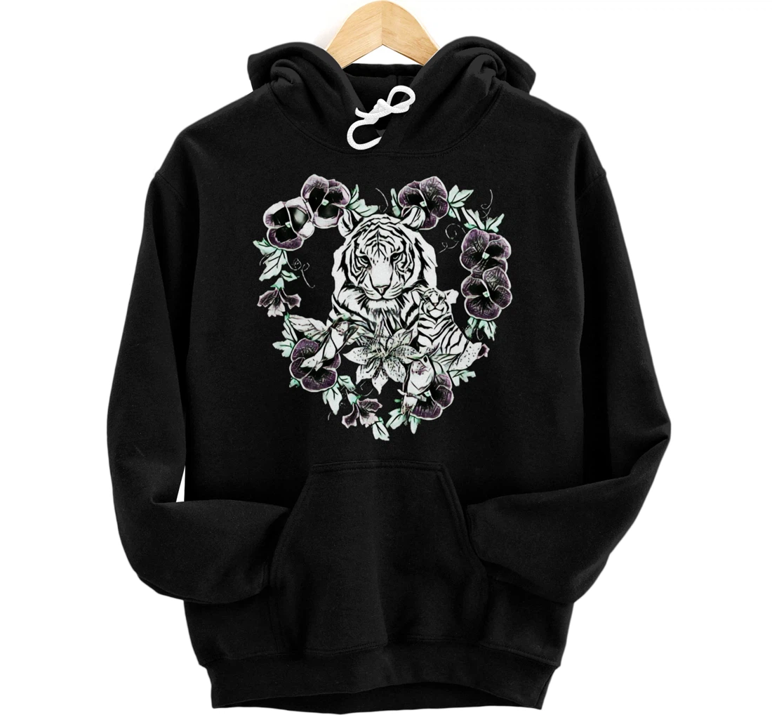 Personalized Tiger Jungle Big Cat Motif colorful Tigers Design Pullover Hoodie