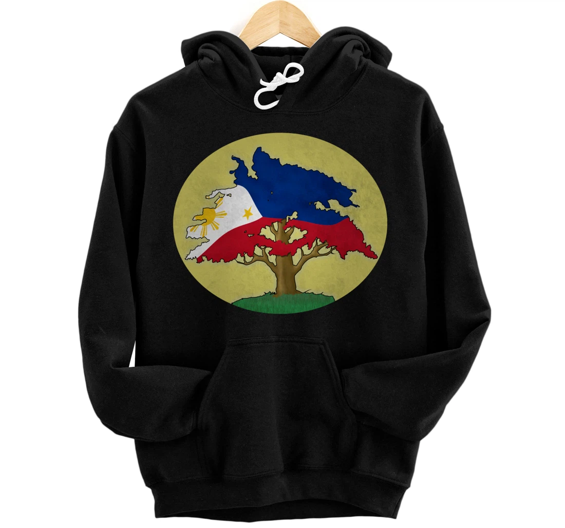 Personalized Philippines Pinoy Tree Filipino Filipina Pride Proud Flag Pullover Hoodie
