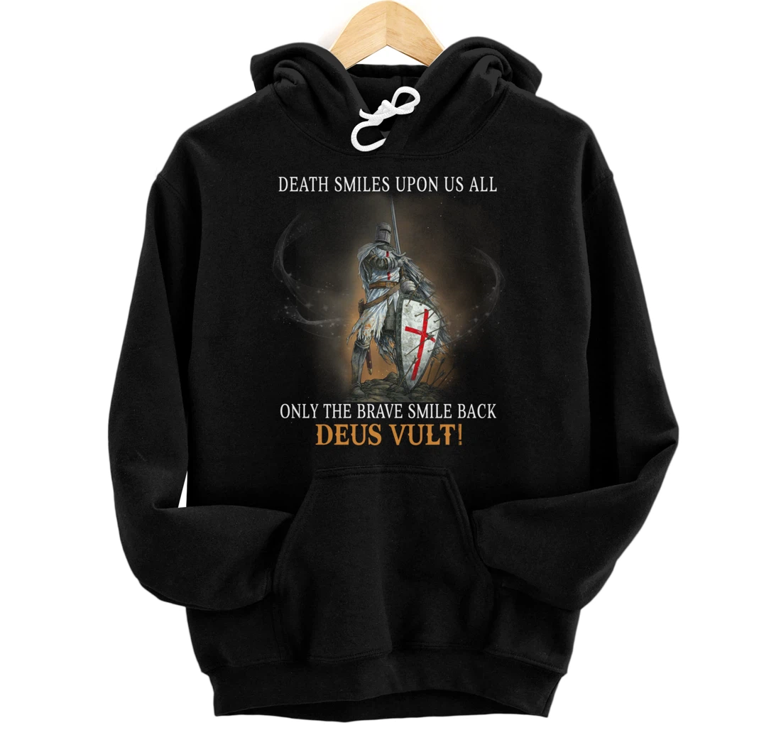 Personalized Knight Templar Christian Warrior Of God The Brave Smile Back Pullover Hoodie
