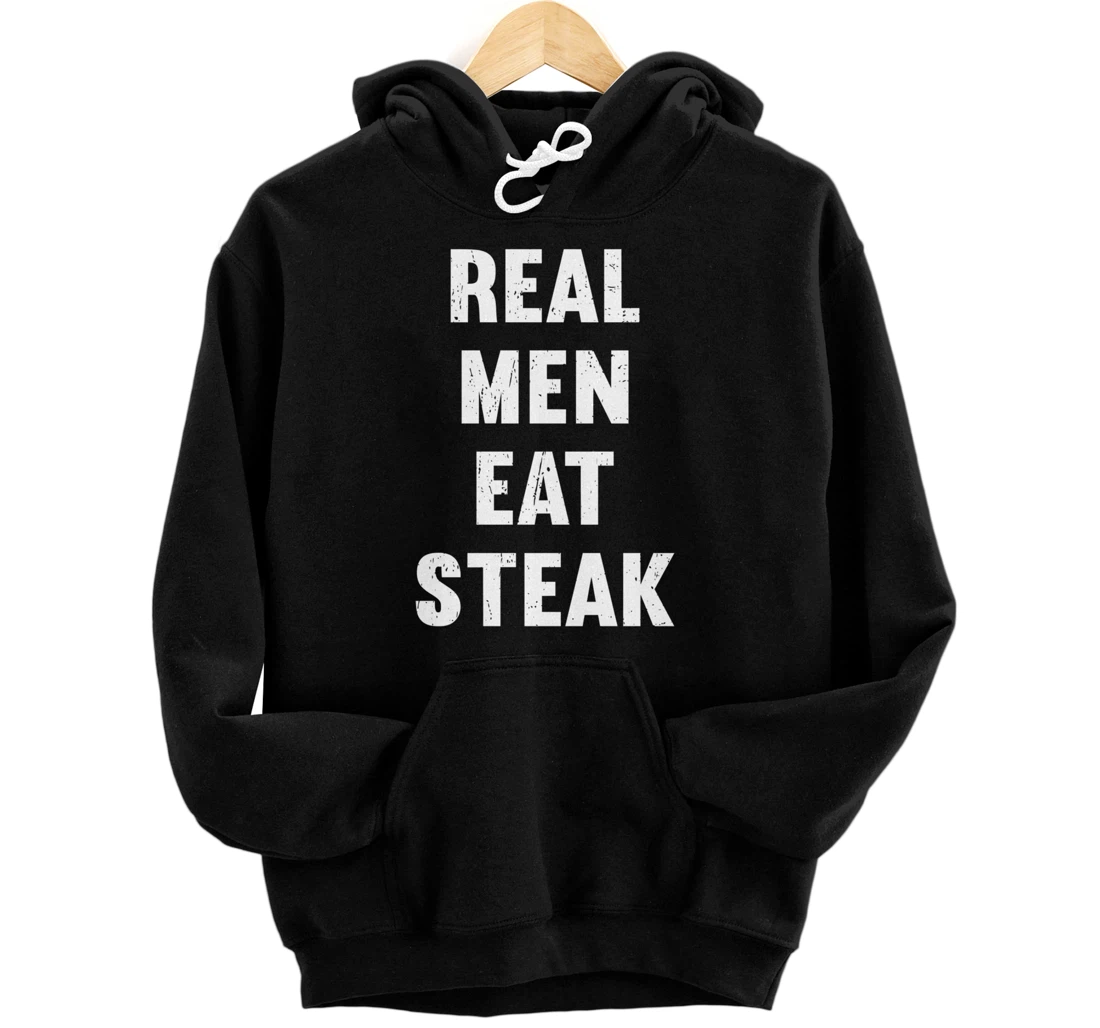 Personalized Real men eat steak meat lover Pullover Hoodie