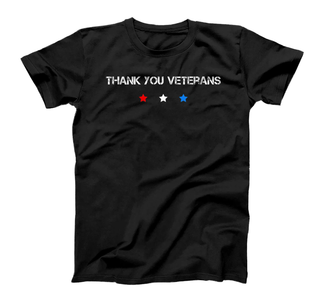 Personalized Womens Thank You Veterans Army American Flag Patriotic Veteran Day T-Shirt, Women T-Shirt