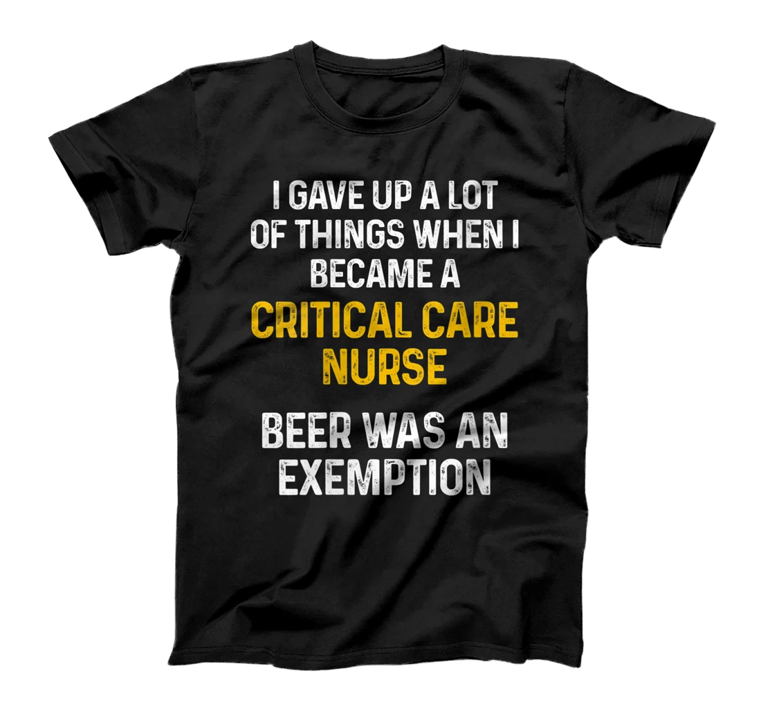 Personalized Womens Critical Care Nurse Certified ICU Nursing RN T-Shirt, Women T-Shirt
