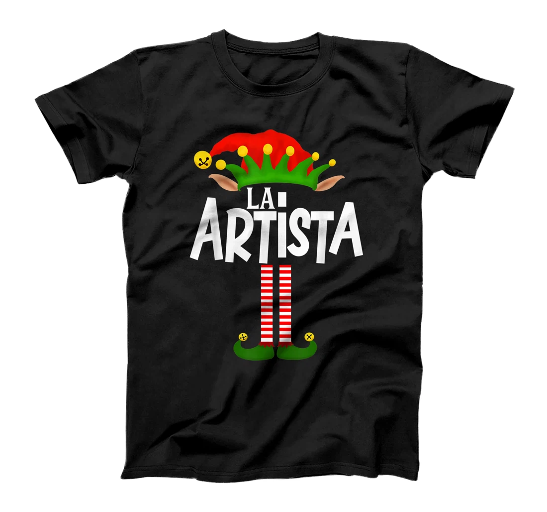 Personalized Soy La Artista Elf Family Group Matching in Spanish T-Shirt, Kid T-Shirt and Women T-Shirt
