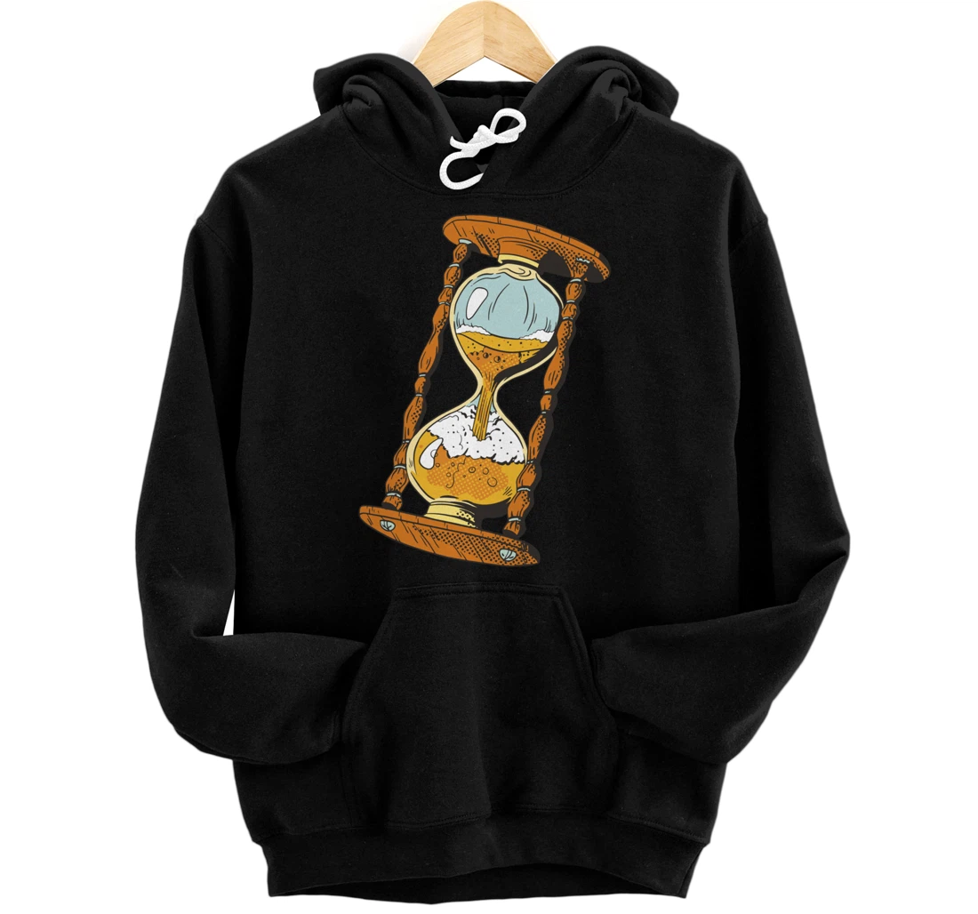 Personalized Time Passage Beer Hourglass Pullover Hoodie