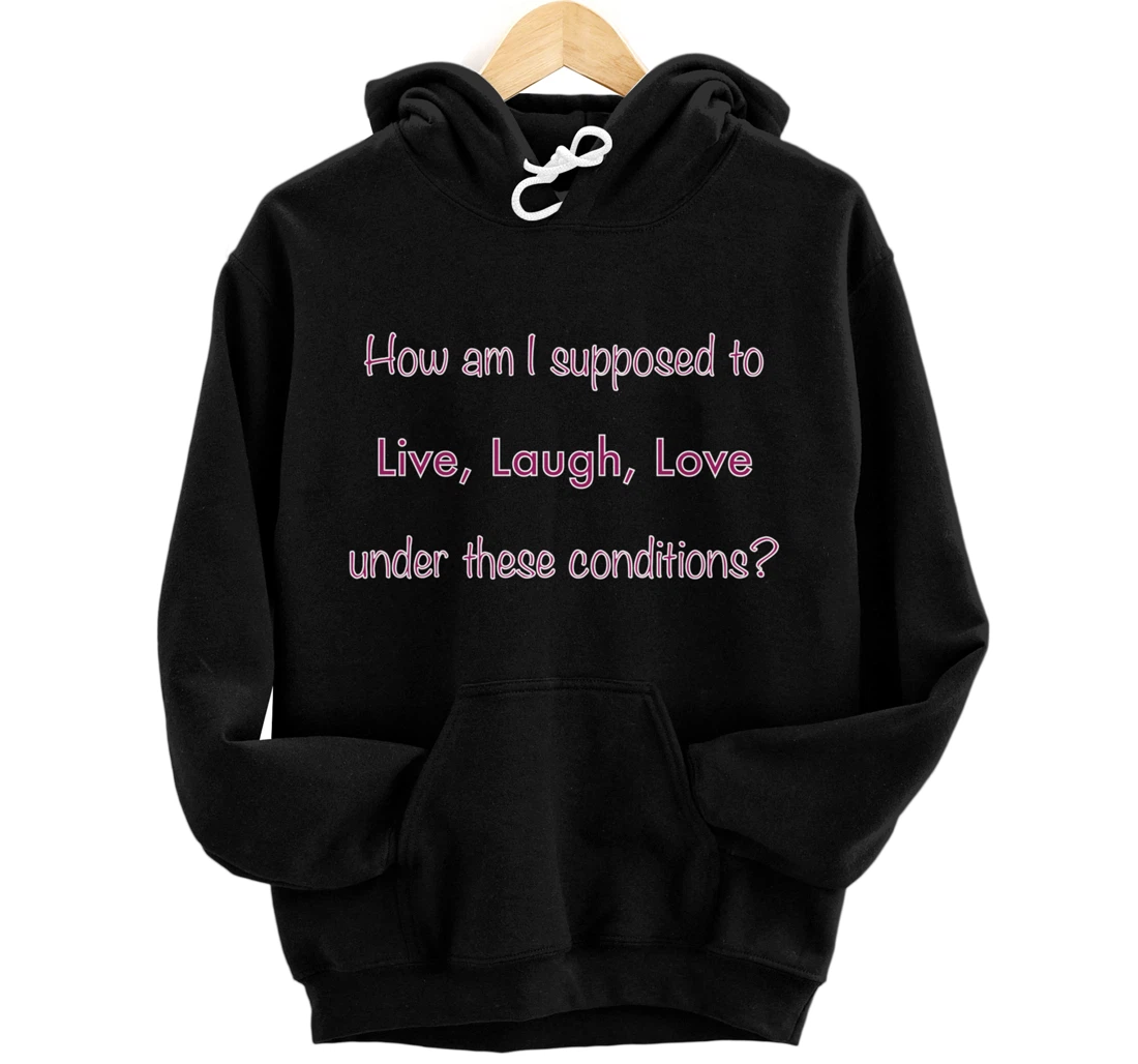 Personalized Live, Laugh, Love tick tock Pullover Hoodie