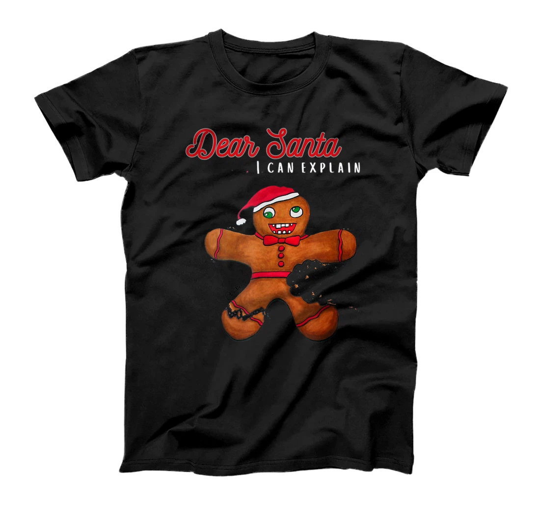 Personalized Gingerbreadman | Dear Santa I can explain T-Shirt, Kid T-Shirt and Women T-Shirt