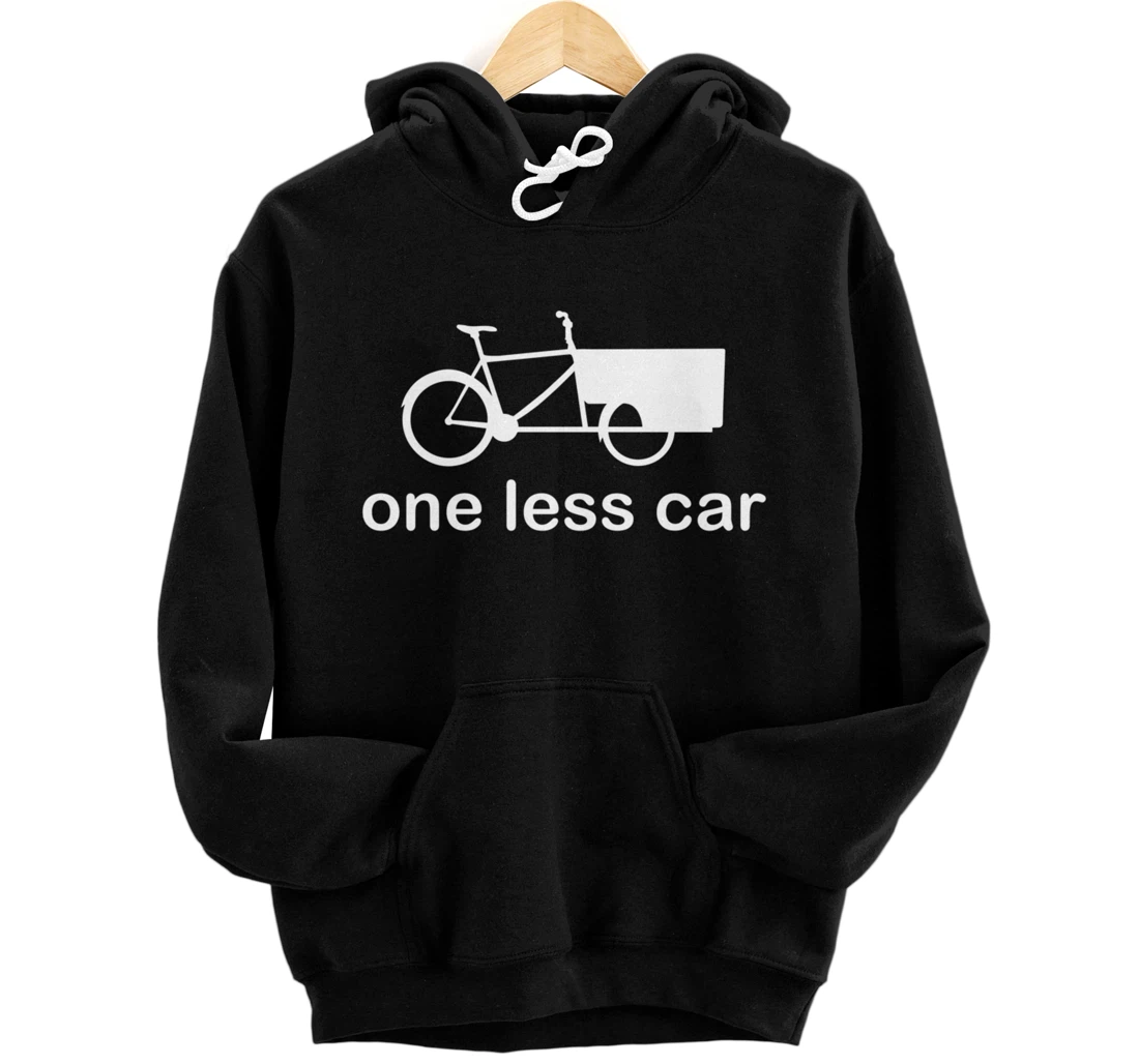 Personalized One less car Hoodie | Cargo Bike C Pullover Hoodie