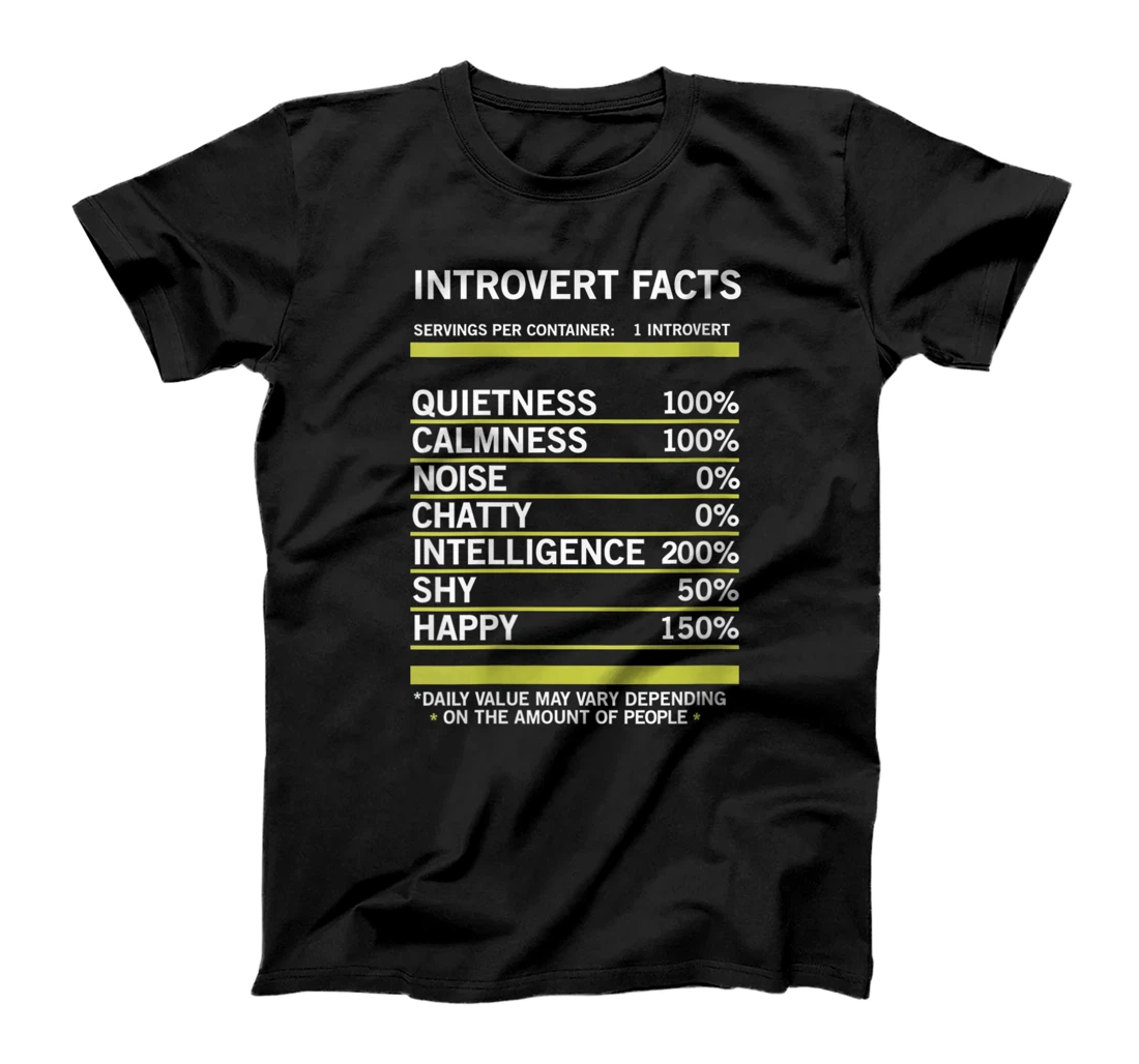 Personalized Womens Introvert Facts T-Shirt, Women T-Shirt Funny Witty Shy People Tee Gifts T-Shirt, Women T-Shirt