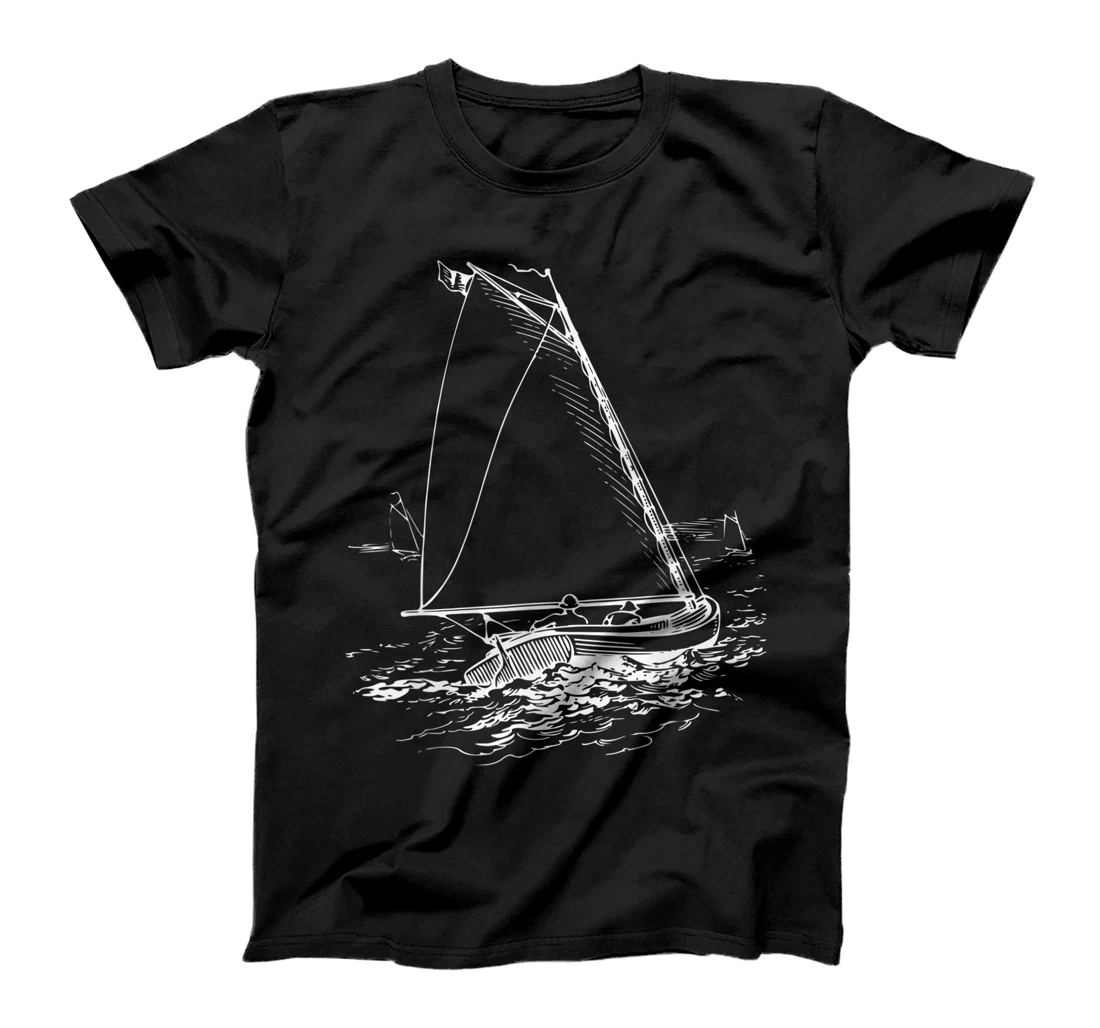 Personalized Sailing boat in waves at sea, captain's skipper and sailor T-Shirt, Kid T-Shirt and Women T-Shirt