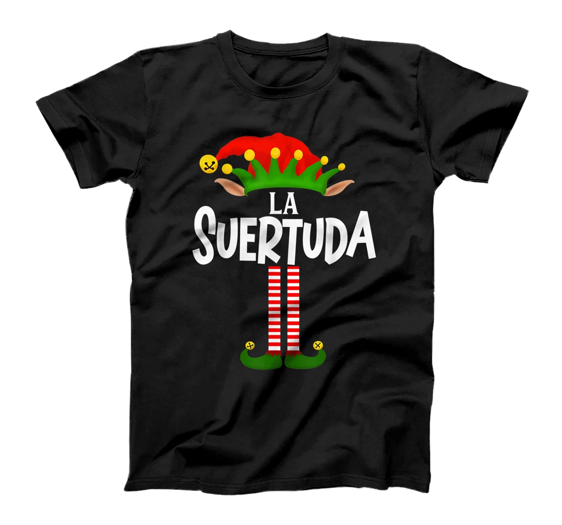 Personalized Soy La Suertuda Elf Family Group Matching in Spanish T-Shirt, Kid T-Shirt and Women T-Shirt