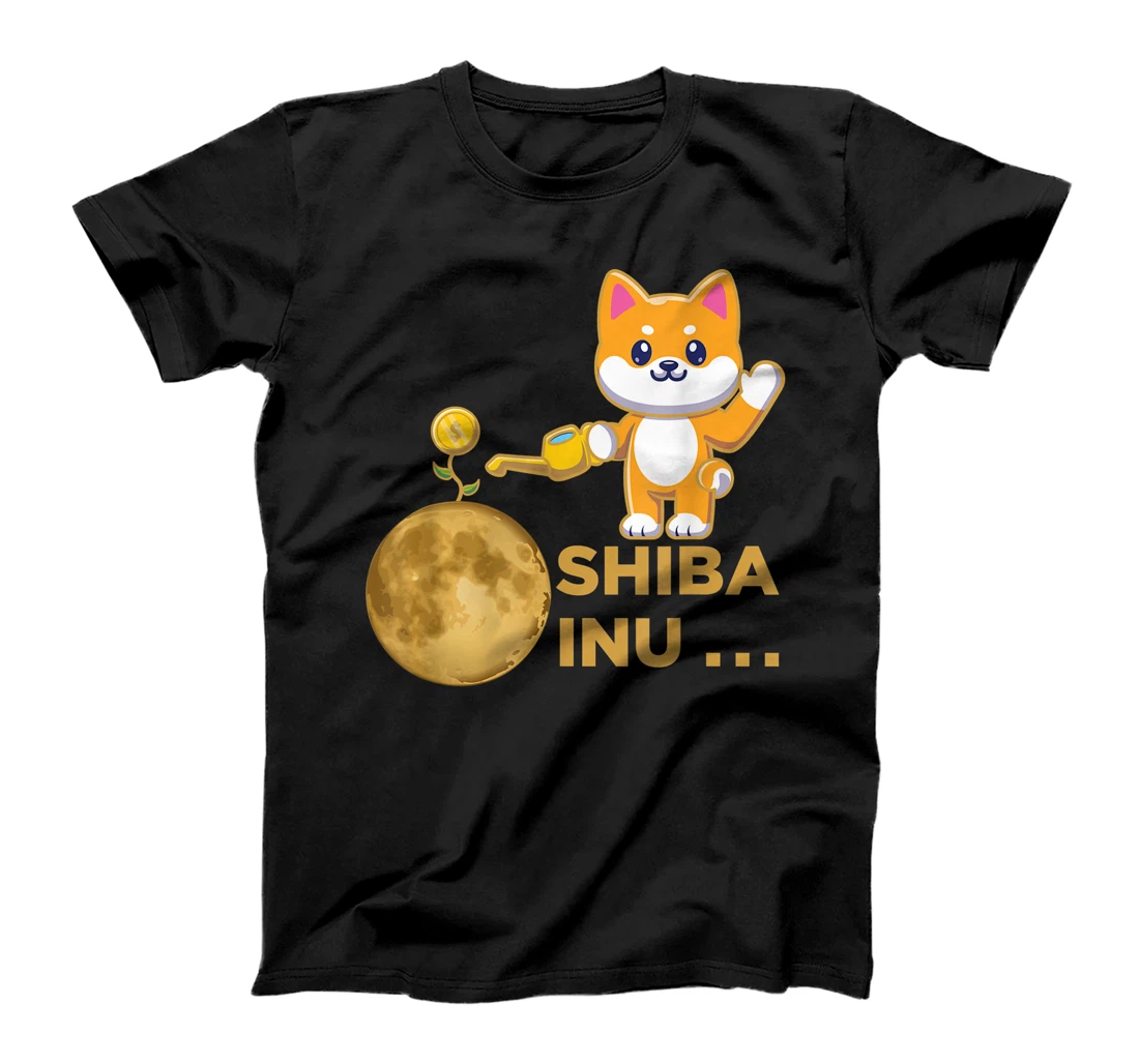 Personalized SHIBA INU on Moon Cryptocurrency T-Shirt, Kid T-Shirt and Women T-Shirt