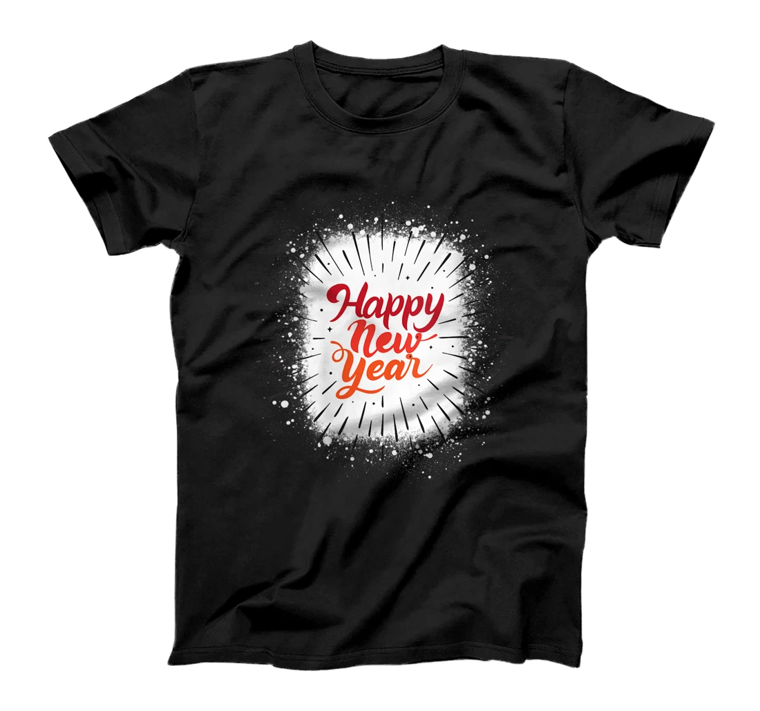 Personalized Womens New Years Eve Happy New Year 2022 Bleached T-Shirt, Women T-Shirt